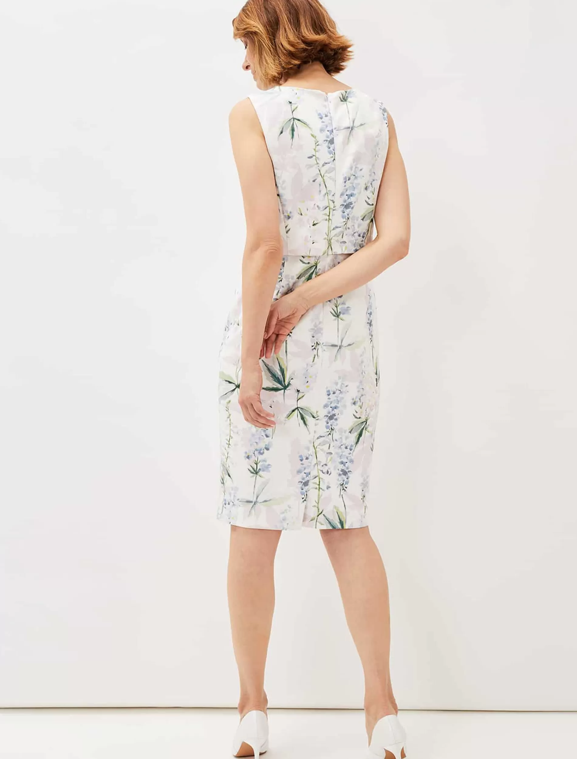 Phase Eight Francine Double Layer Scuba Dress Ivory/Multi Online