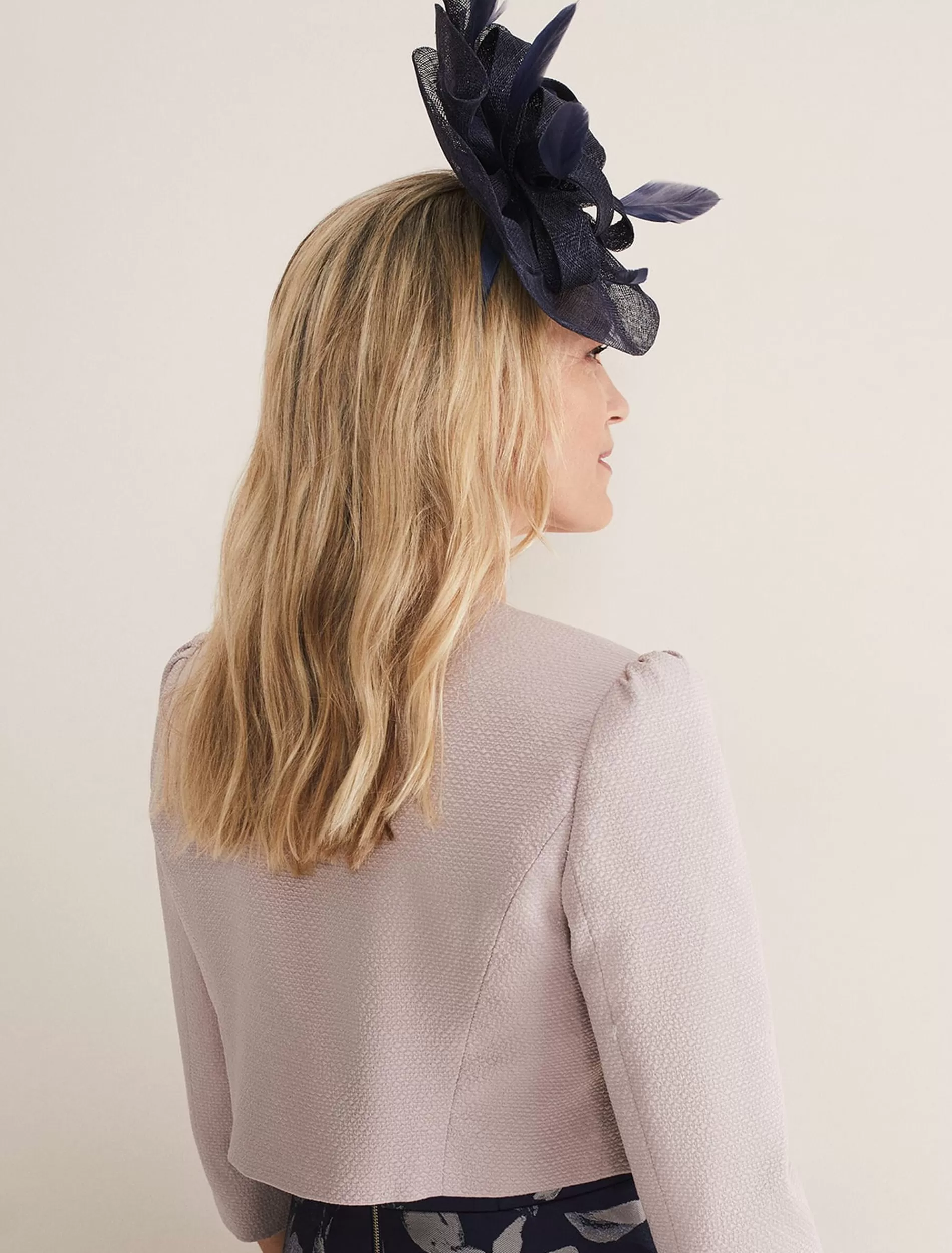 Phase Eight Freeform Bow Disc Fascinator Navy Fashion