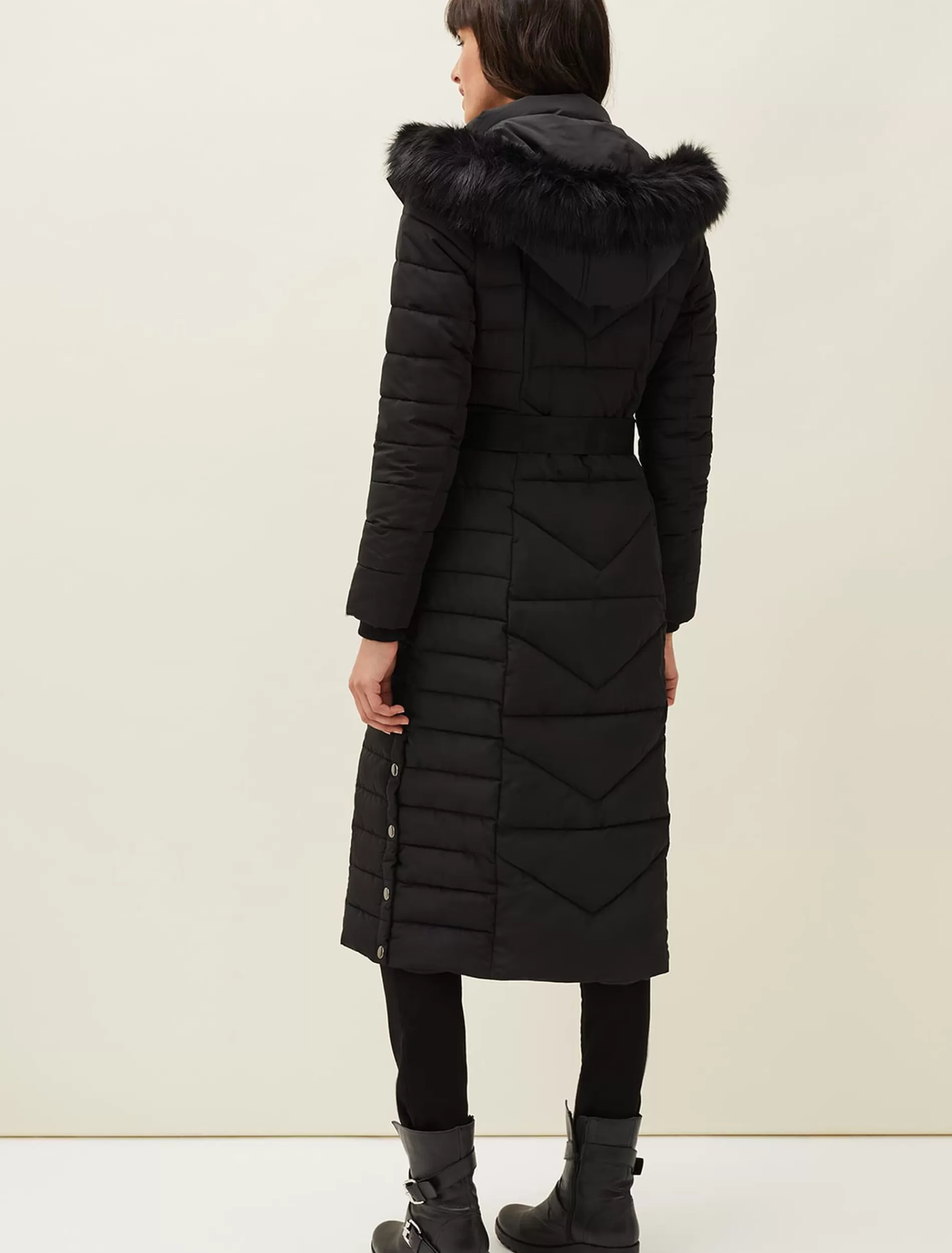 Phase Eight Georgie Maxi Puffer Coat Black Sale