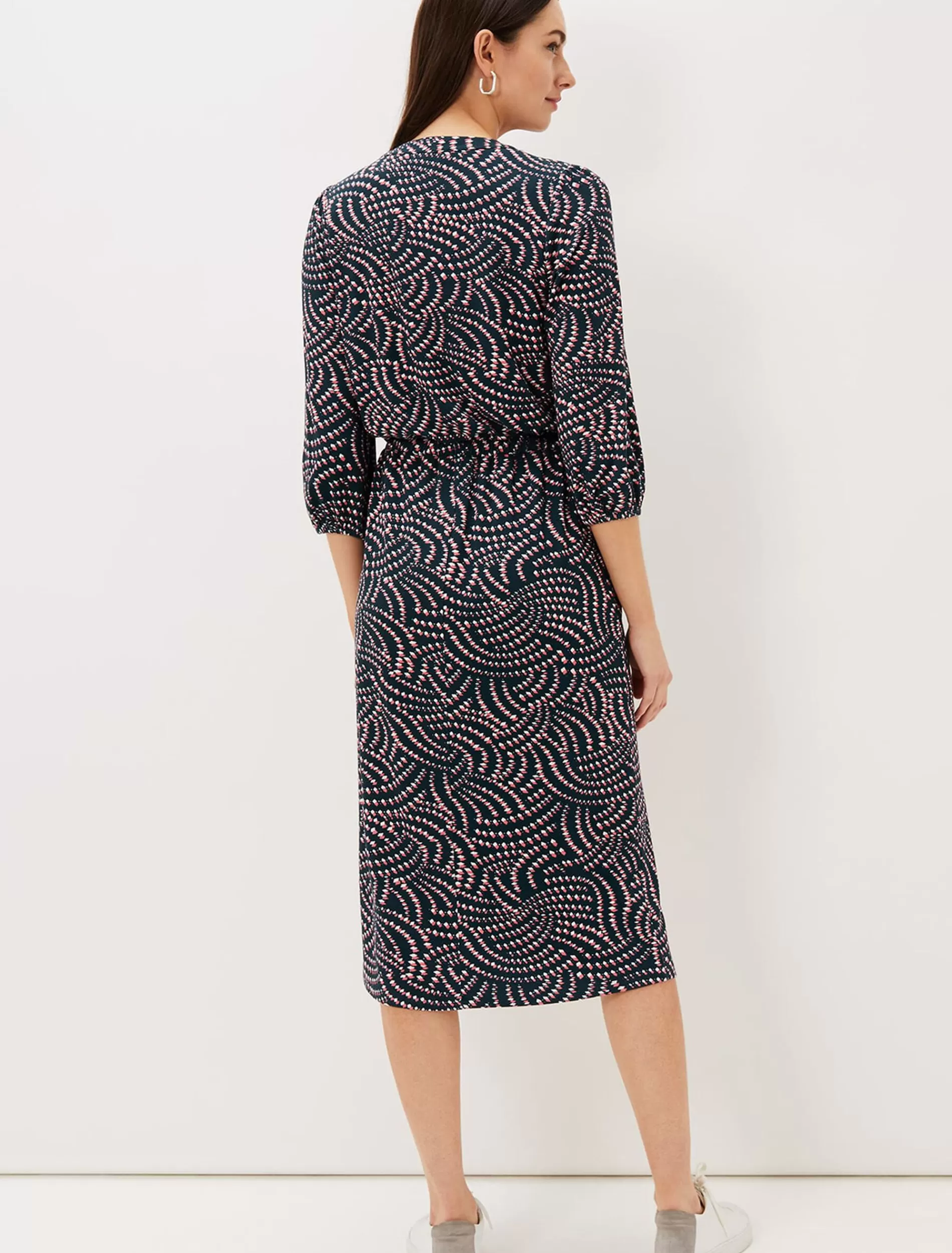 Phase Eight Grace Geo Tile Print Dress Multi-Coloured Outlet