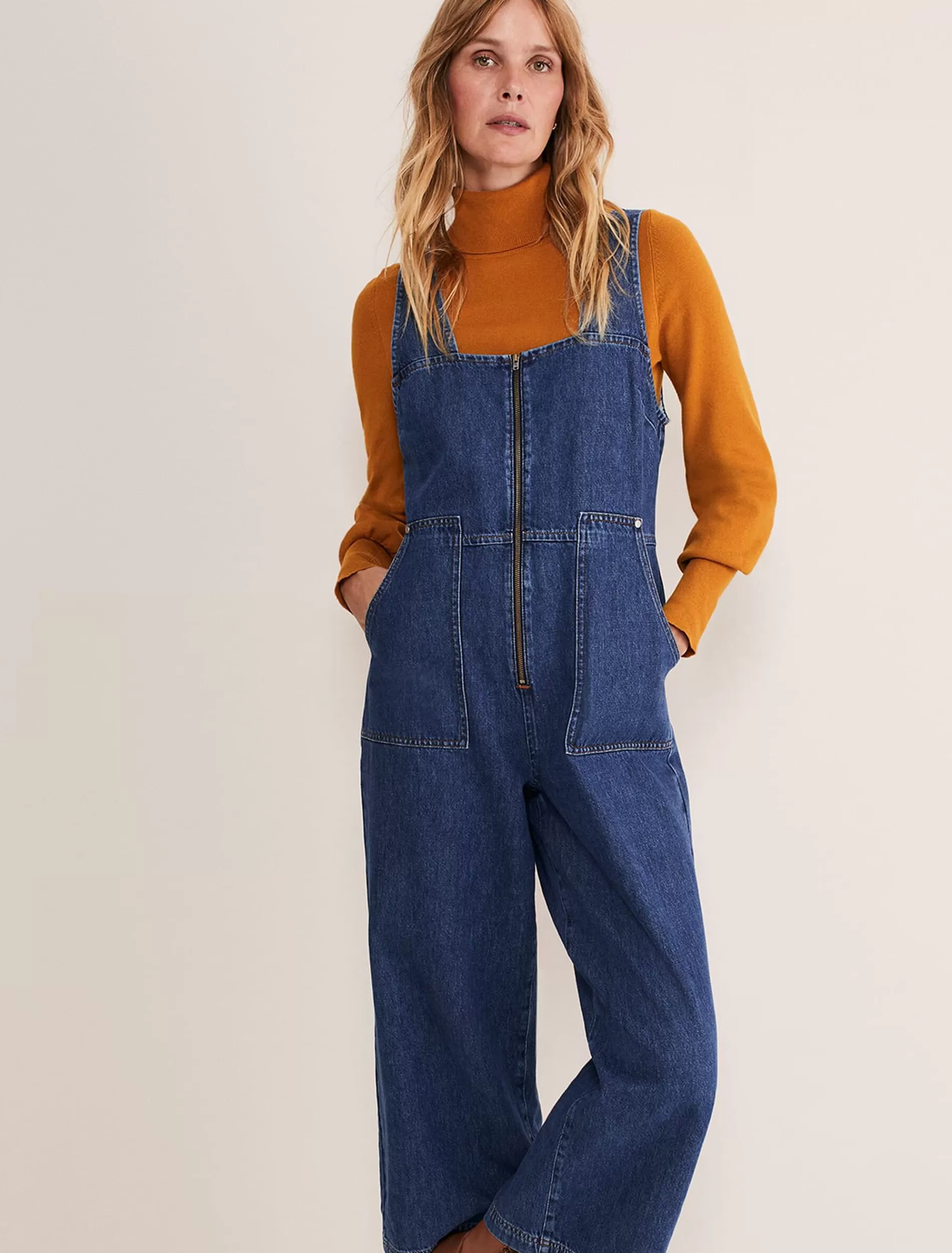 Phase Eight Guinevere Denim Dungarees Blue Sale