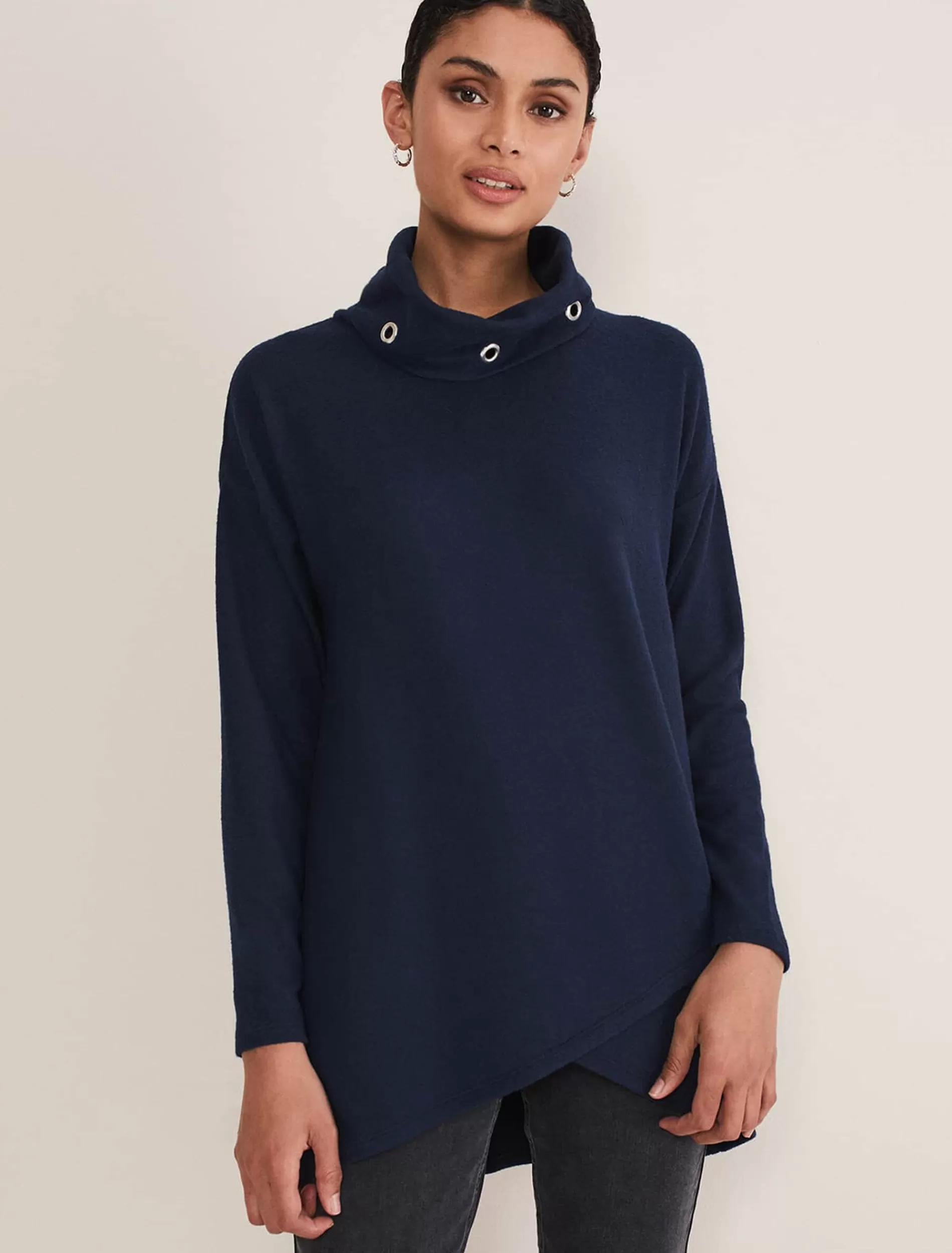 Phase Eight Gwen Eyelet Jumper Midnight Fashion