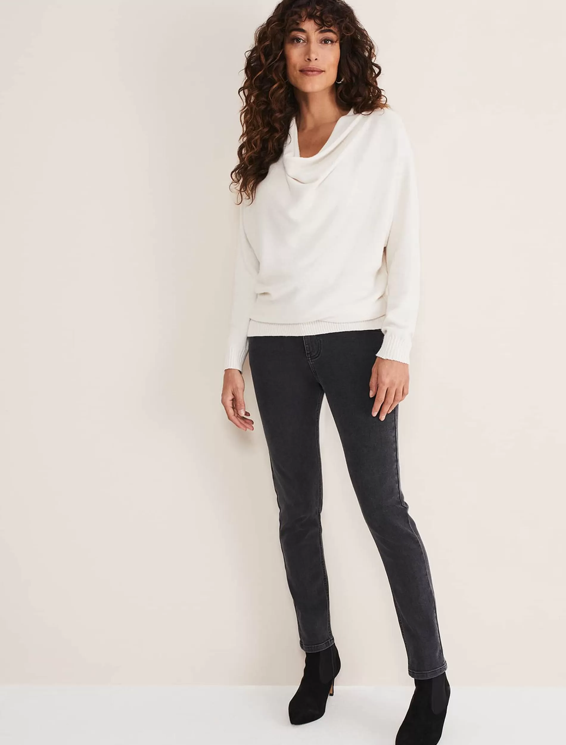 Phase Eight Hailee Topstitch Skinny Jeans Charcoal Outlet