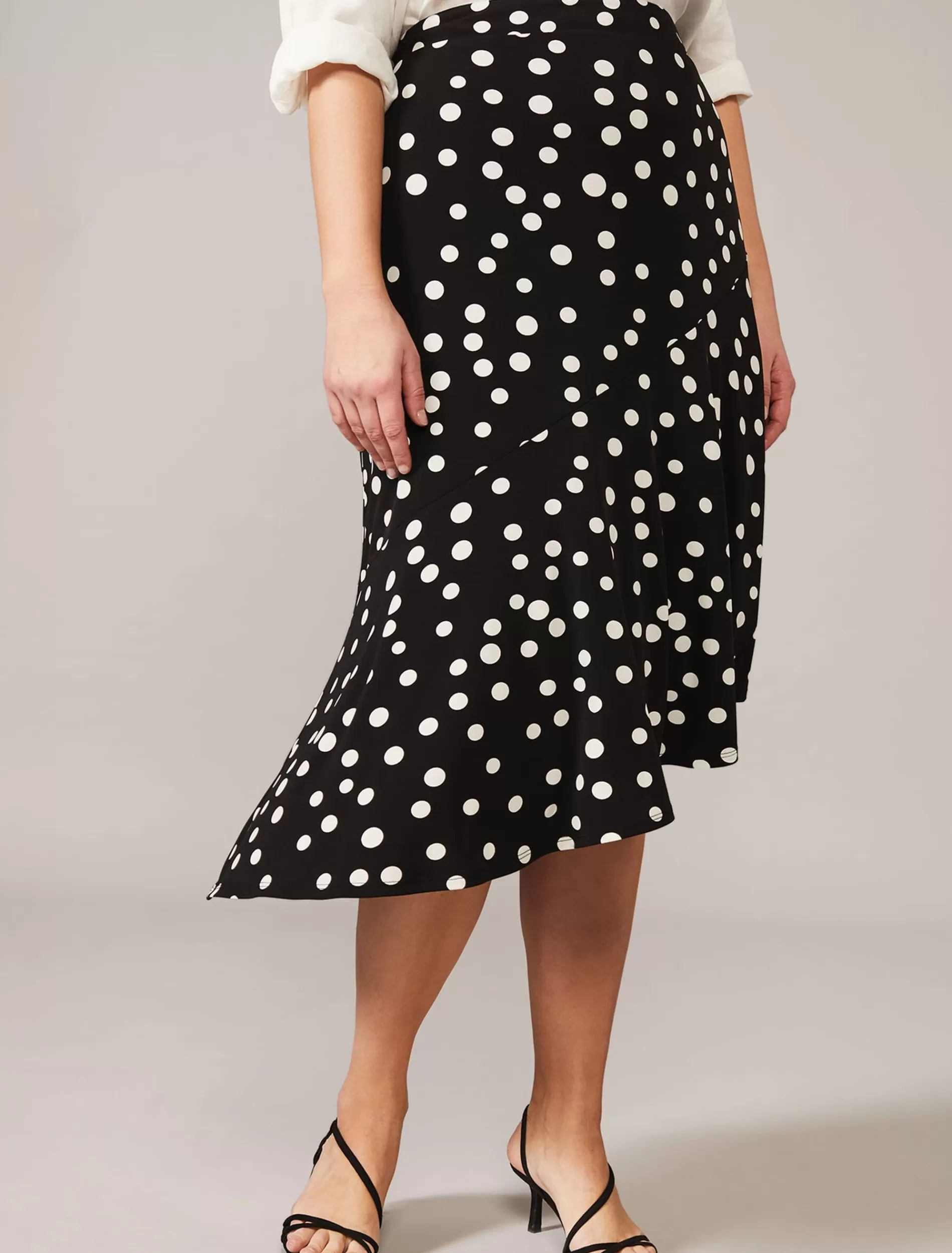 Phase Eight Hailey Spot Skirt Black/White Sale