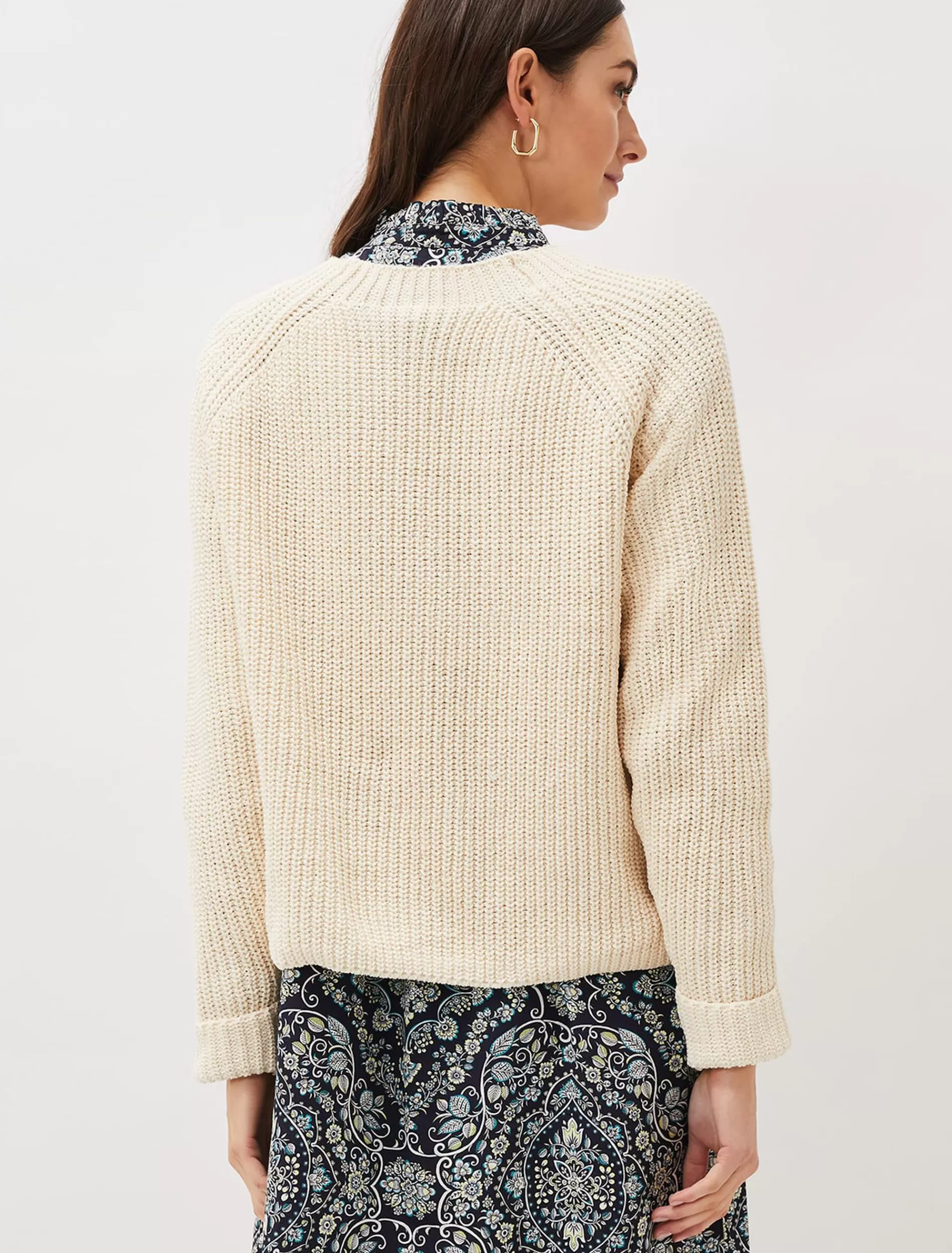 Phase Eight Harriet Open Stitch Knit Jumper Ivory Best Sale