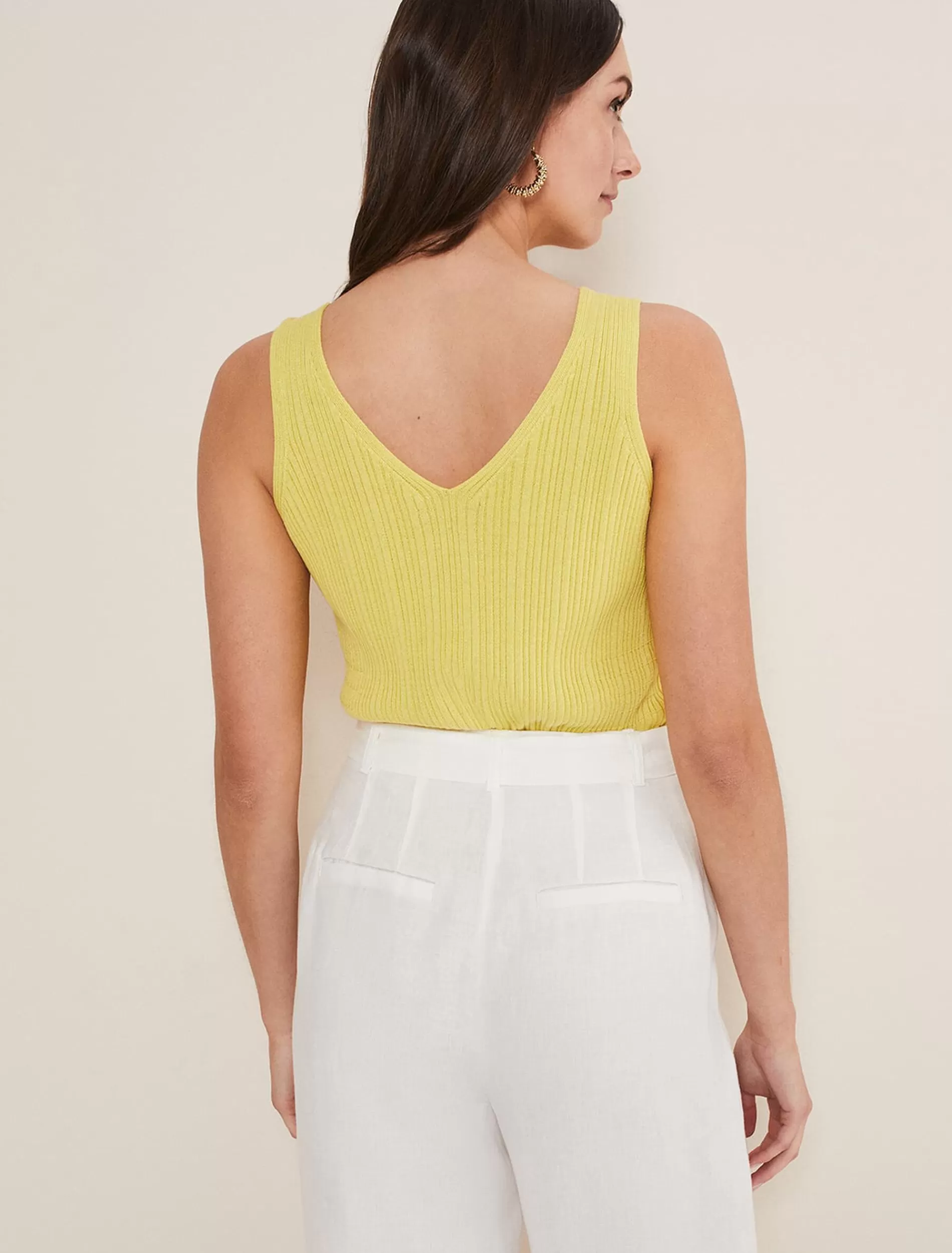 Phase Eight Hattie Knitted Vest Top Lime Fashion