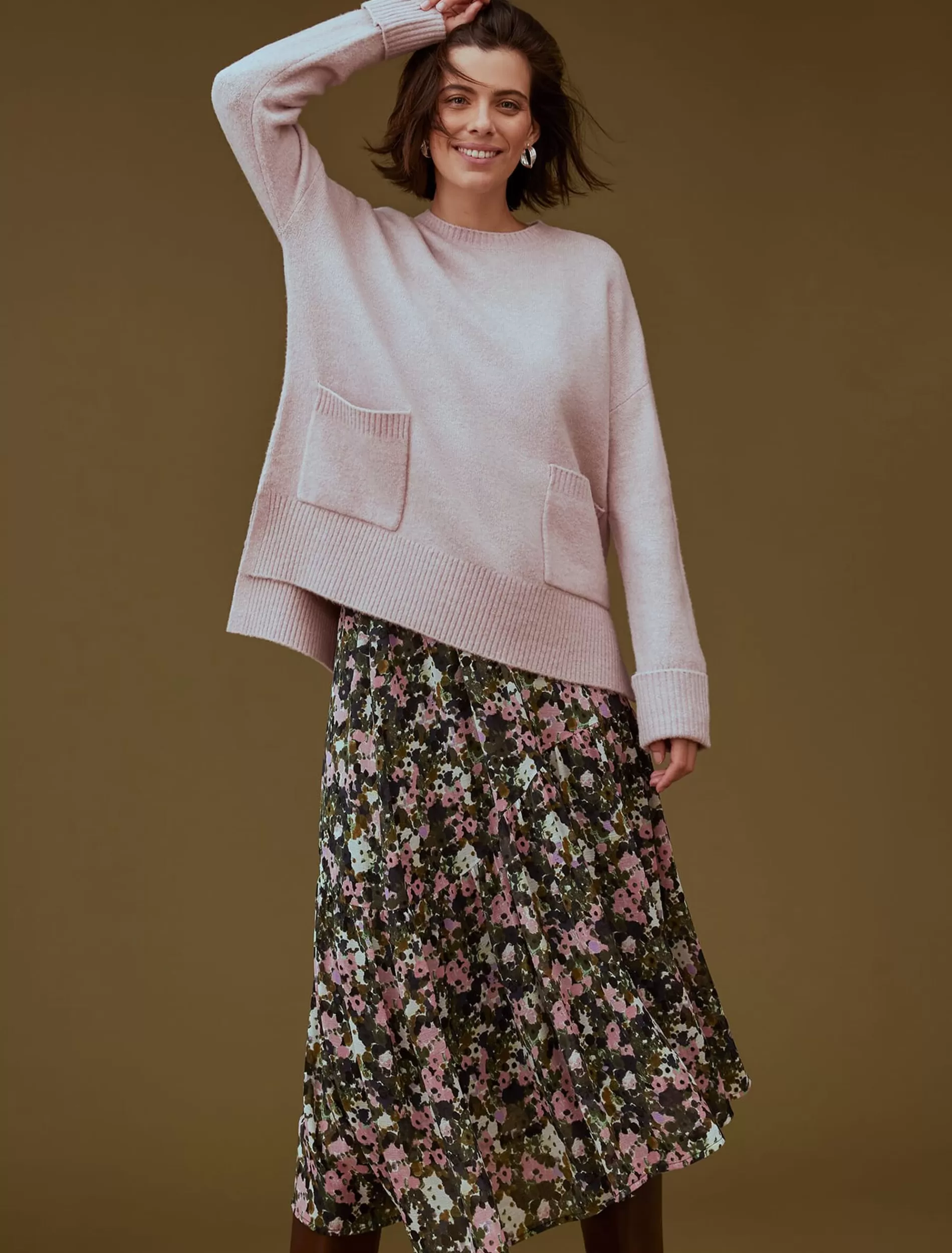 Phase Eight Hayleigh Cosy Pocket Jumper Soft Lilac Outlet