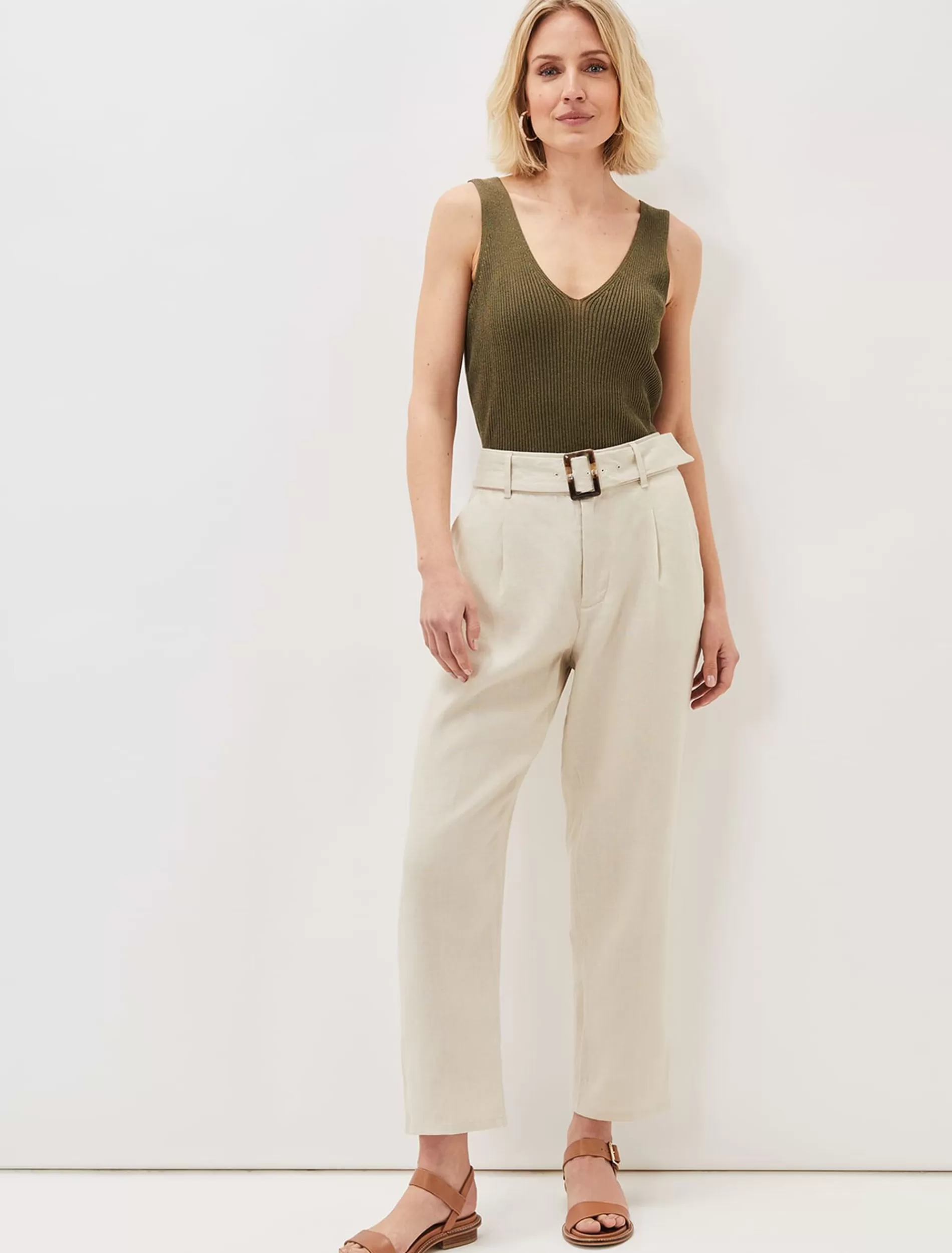 Phase Eight Hazel Tapered Trouser Stone Sale
