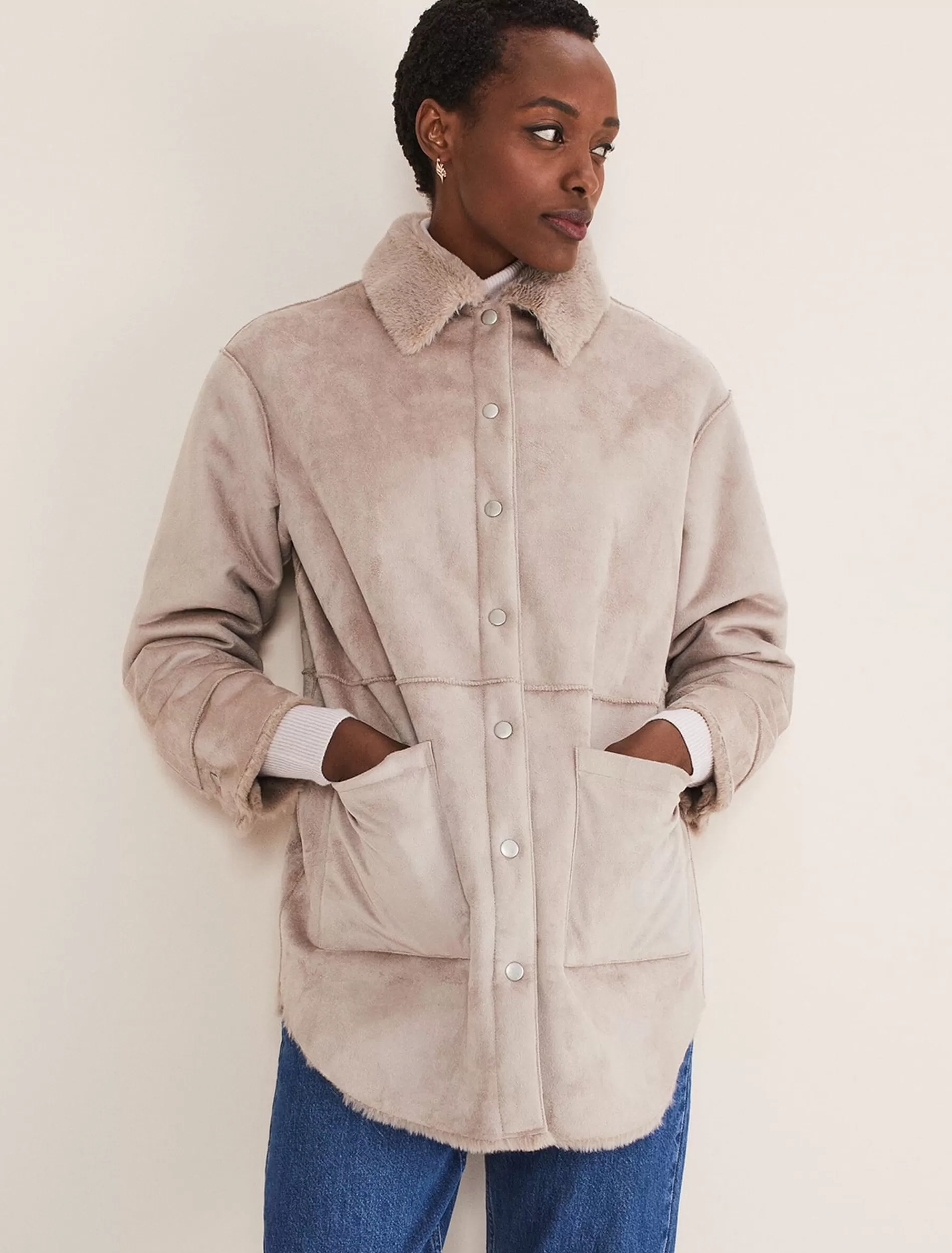 Phase Eight Heidi Reversible Shacket Mink Cheap