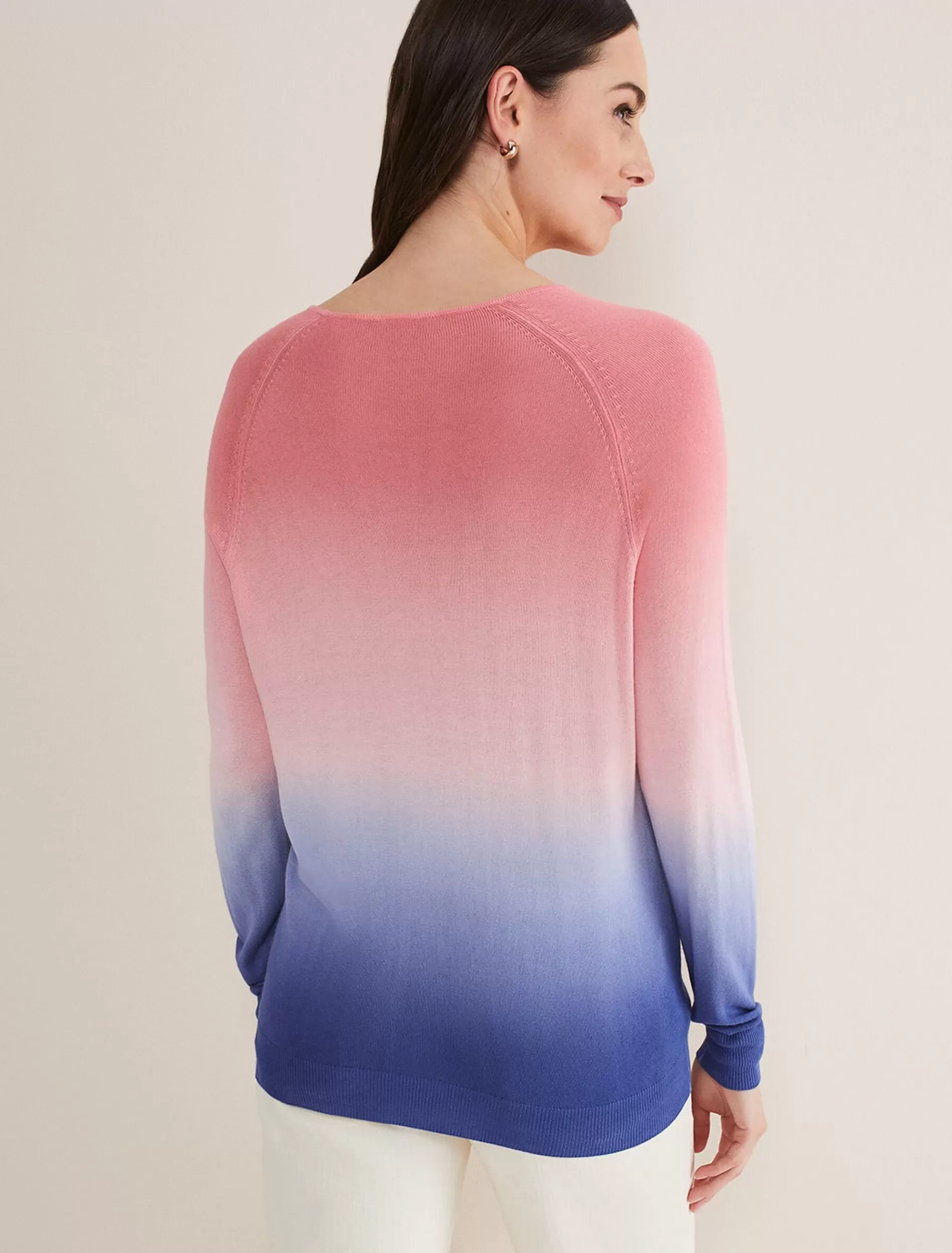 Phase Eight Helen Dip Dye Knit Blue/Pink Store