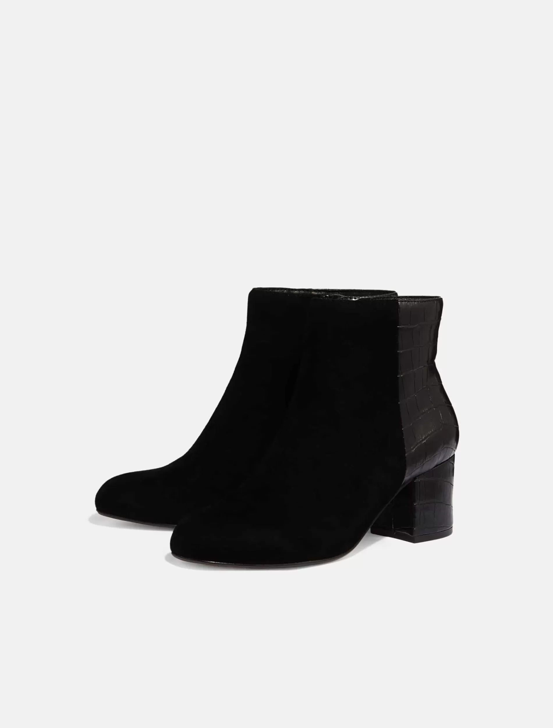 Phase Eight Helena Croc Ankle Boot Black Discount