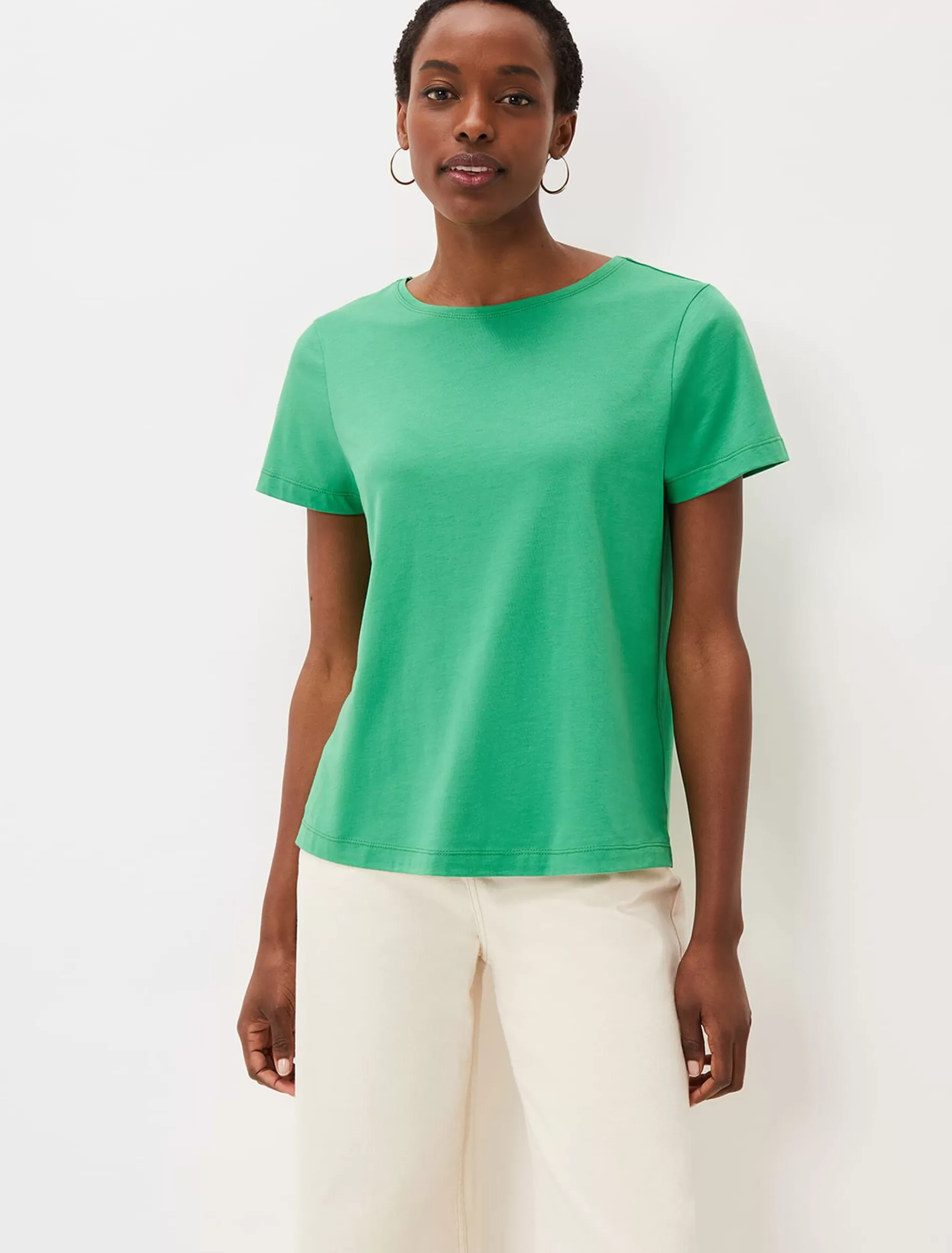 Phase Eight Huntly Stitch Detail T-Shirt Emerald Clearance