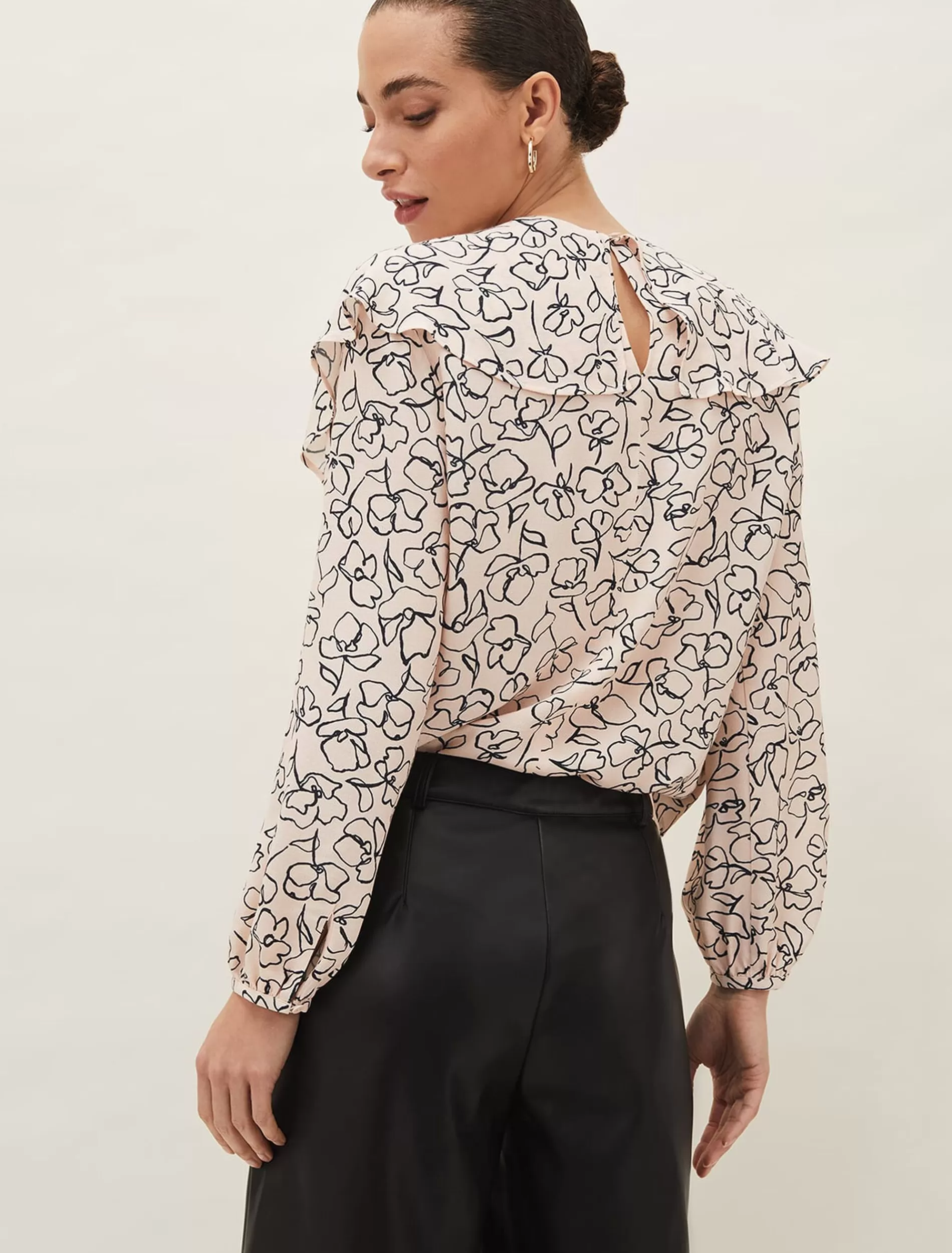 Phase Eight Ida Floral Blouse Pink/Grey Sale