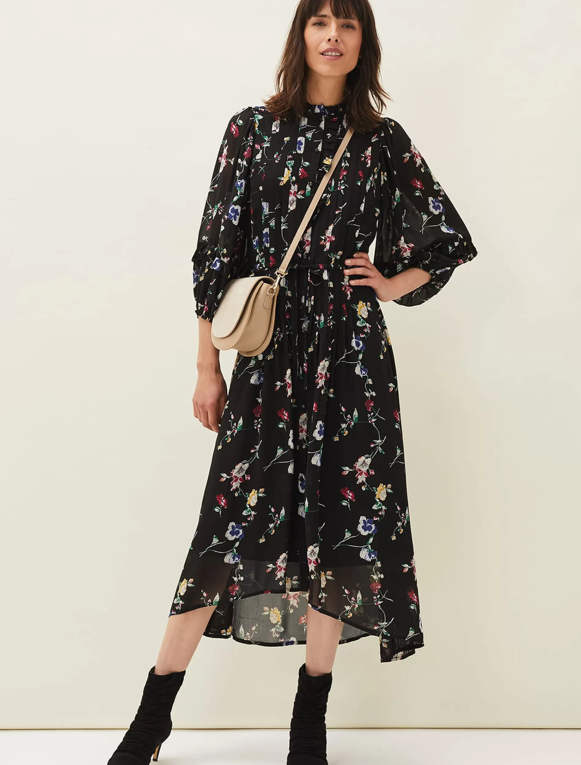 Phase Eight Imara Floral Print Midaxi Dress Black/Multi Flash Sale