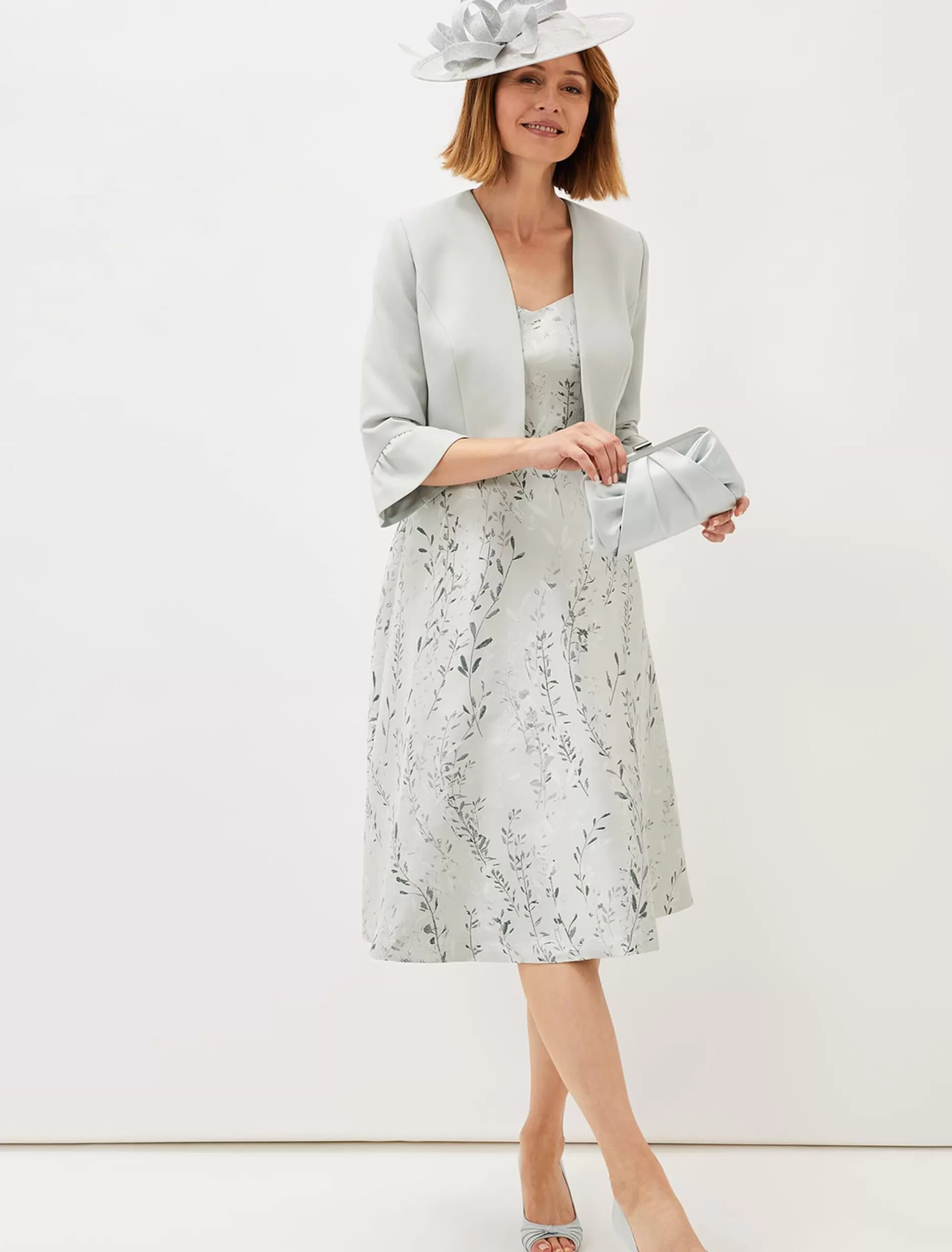 Phase Eight Inez Frill Cuff Occasion Jacket Eau De Nil Discount