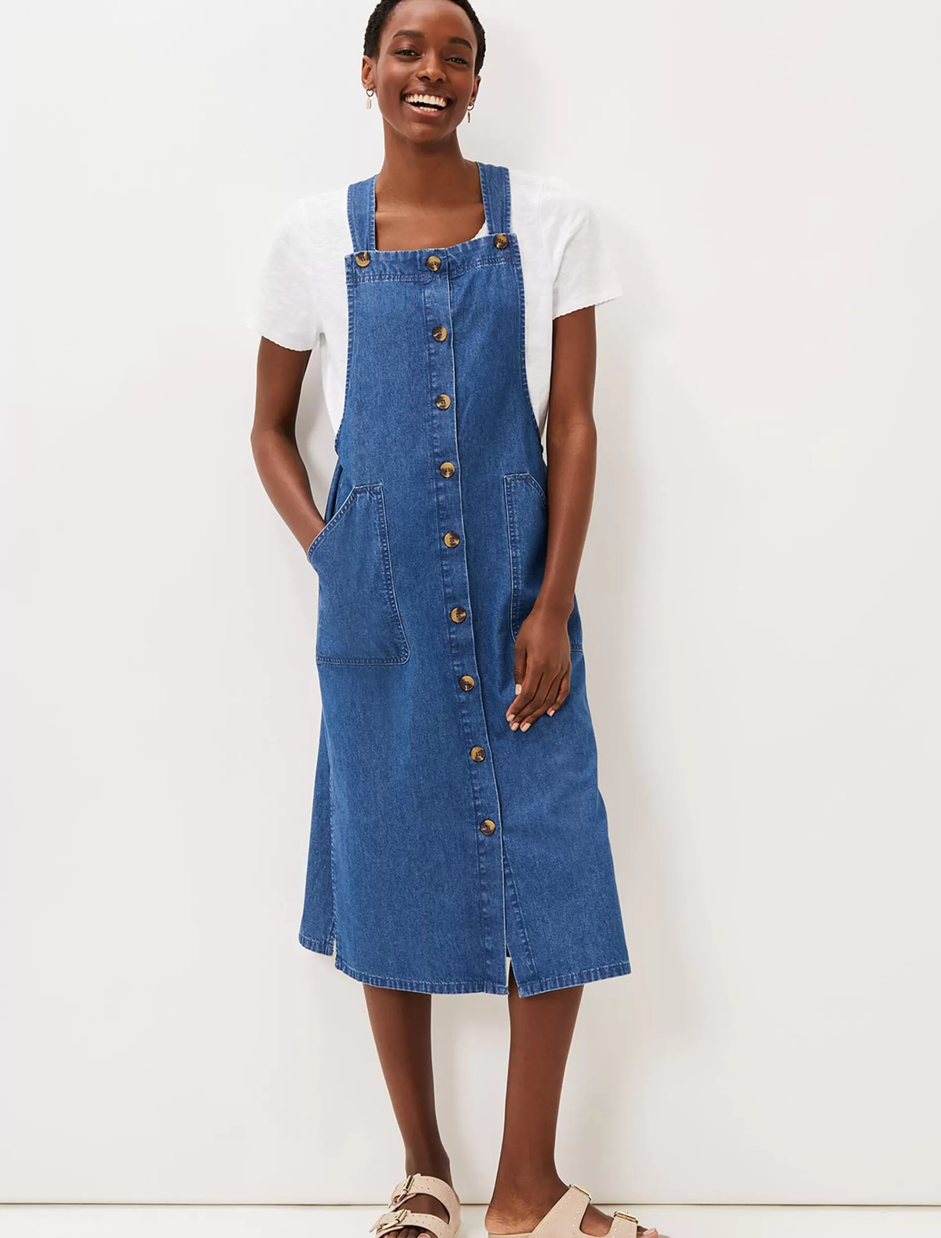 Phase Eight Irena Pinafore Dress Denim Discount