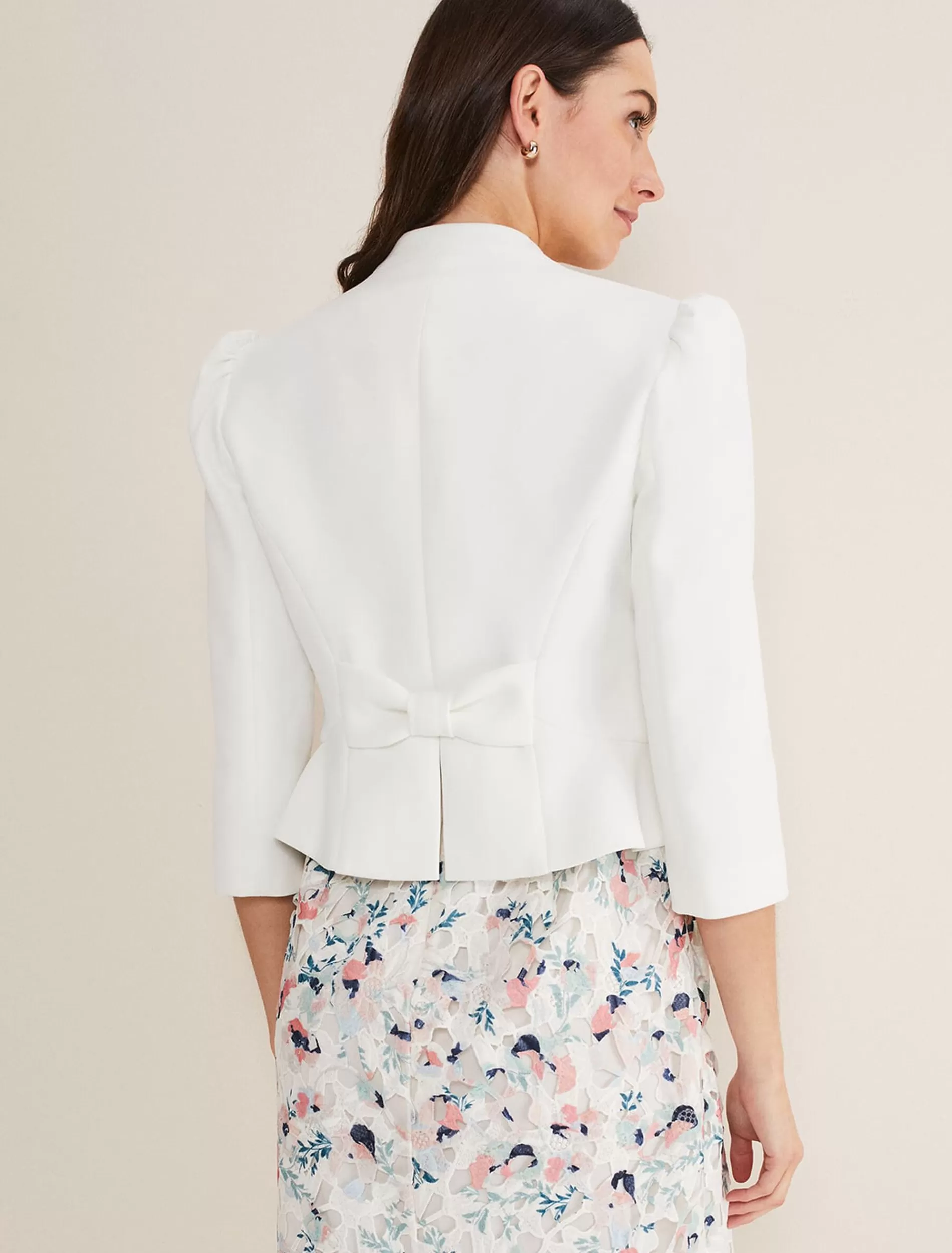 Phase Eight Isabella Bow Jacket Ivory Cheap