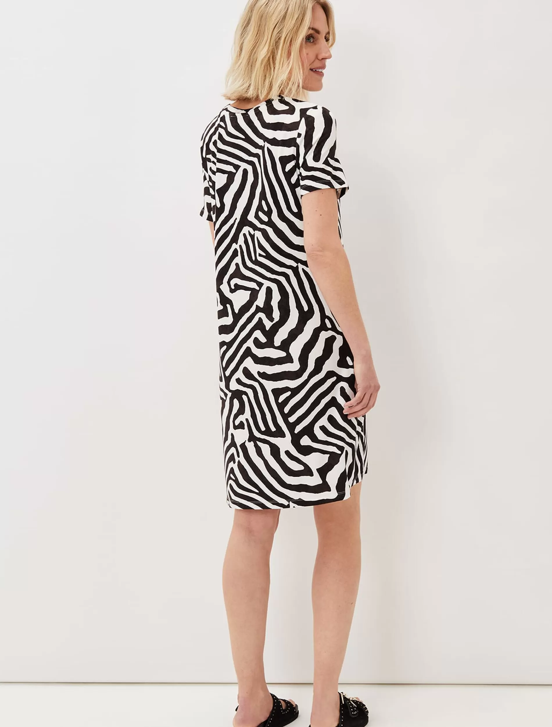 Phase Eight Isabelle Zebra Print Dress Black/Ivory Best