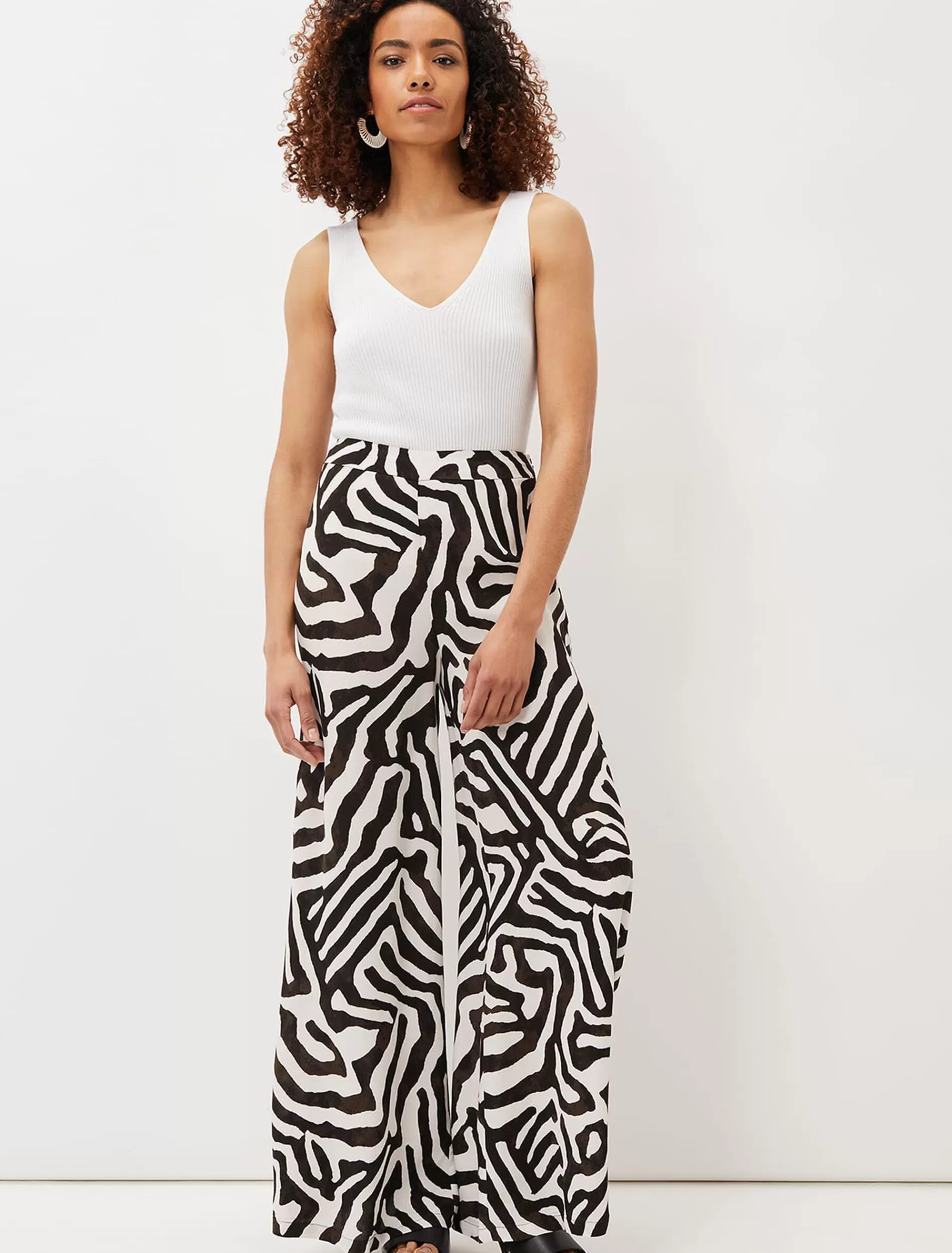 Phase Eight Isabelle Zebra Print Wide Leg Trouser Multi-Coloured Discount