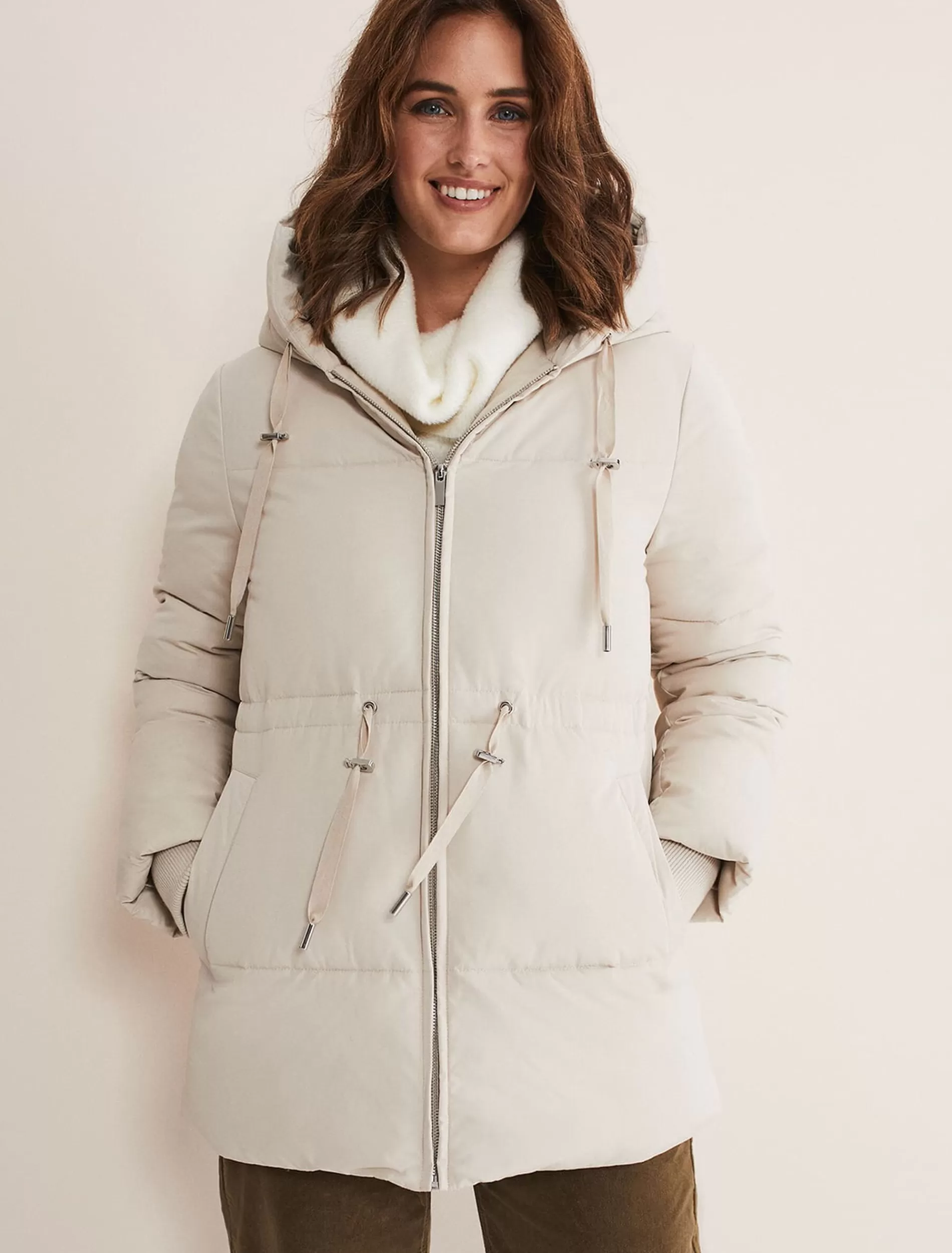 Phase Eight Isla Short Toggle Puffer Ecru Best Sale