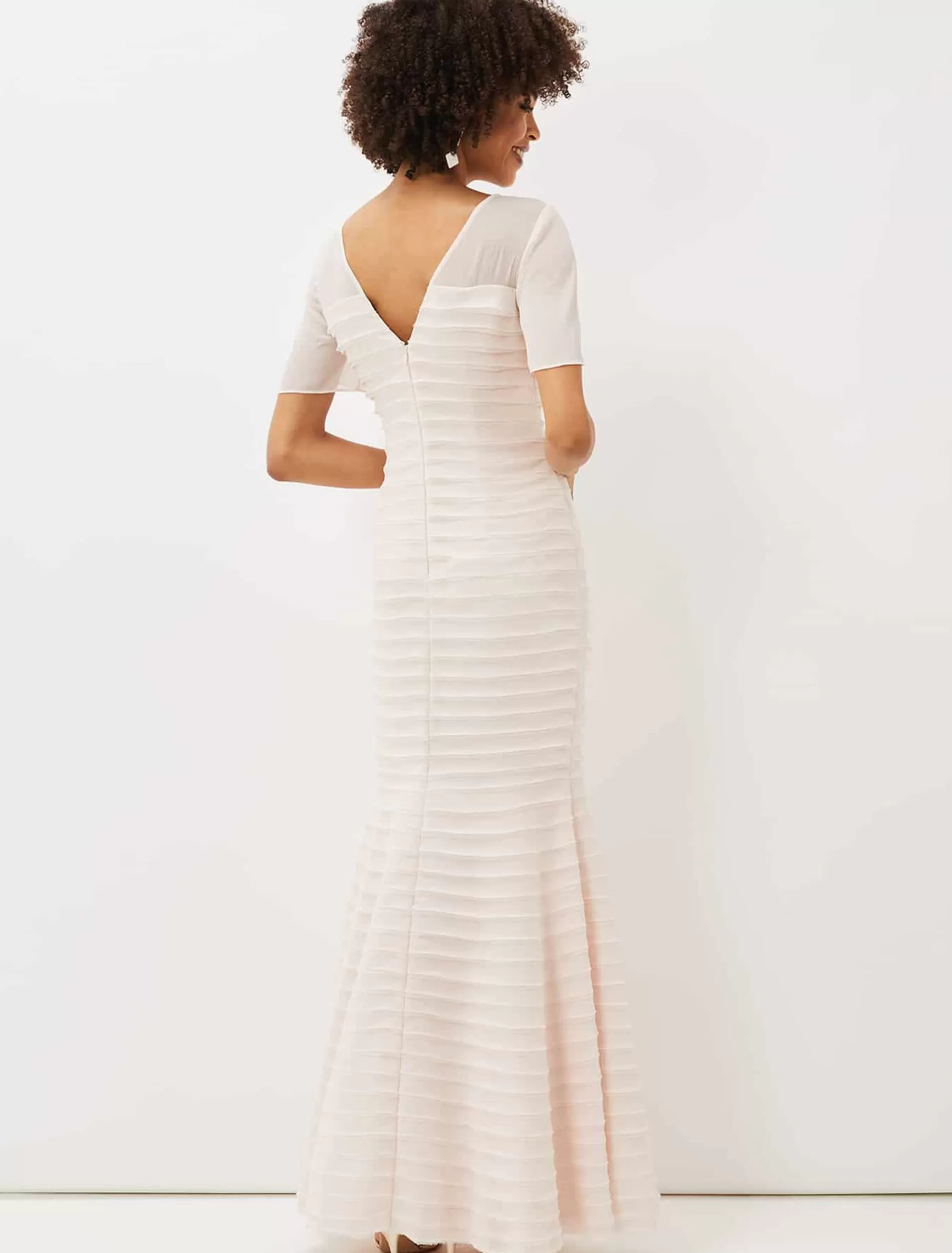 Phase Eight Ivanka Layered Fishtail Dress Cameo Best