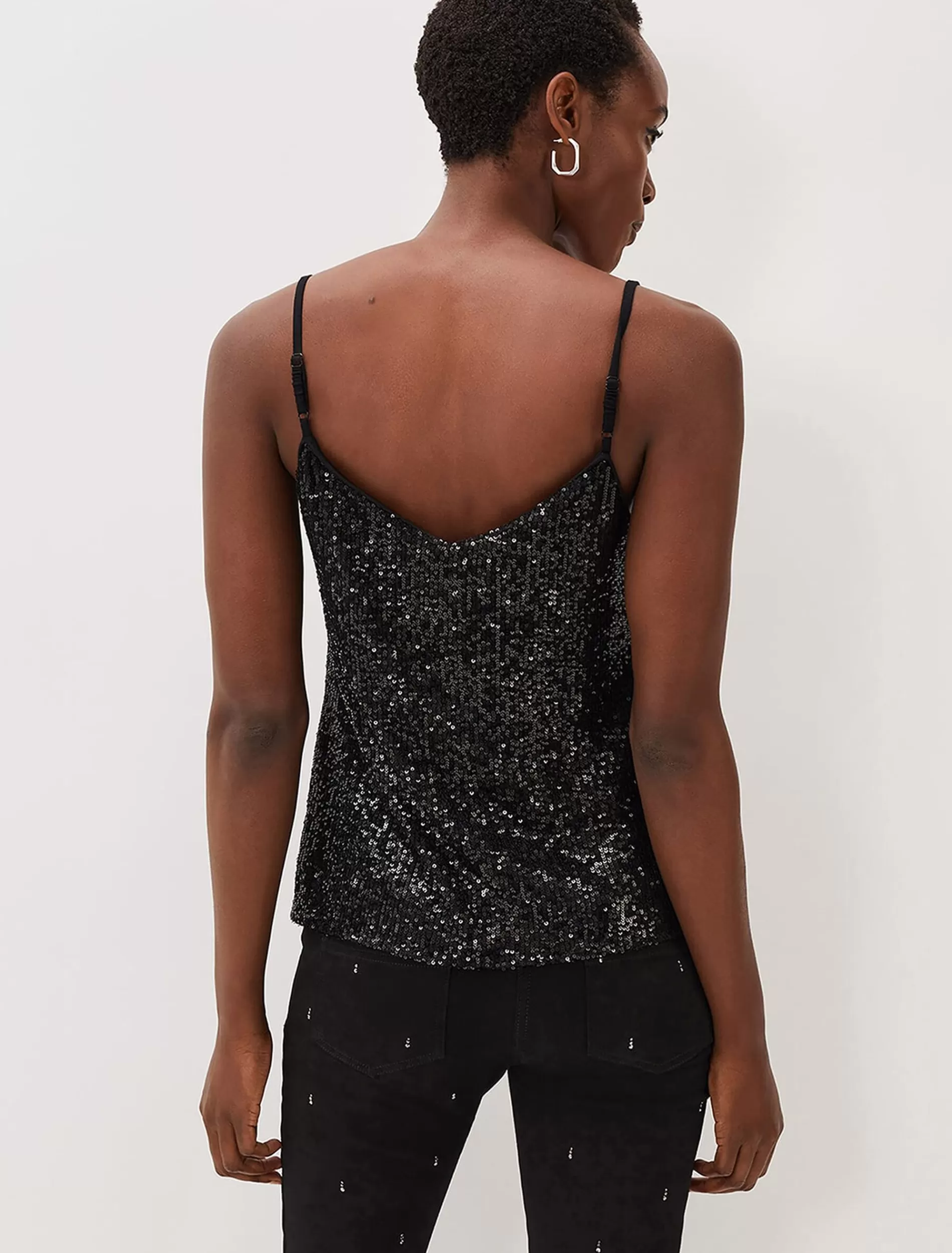 Phase Eight Ivy Sequin Camisole Black Best Sale