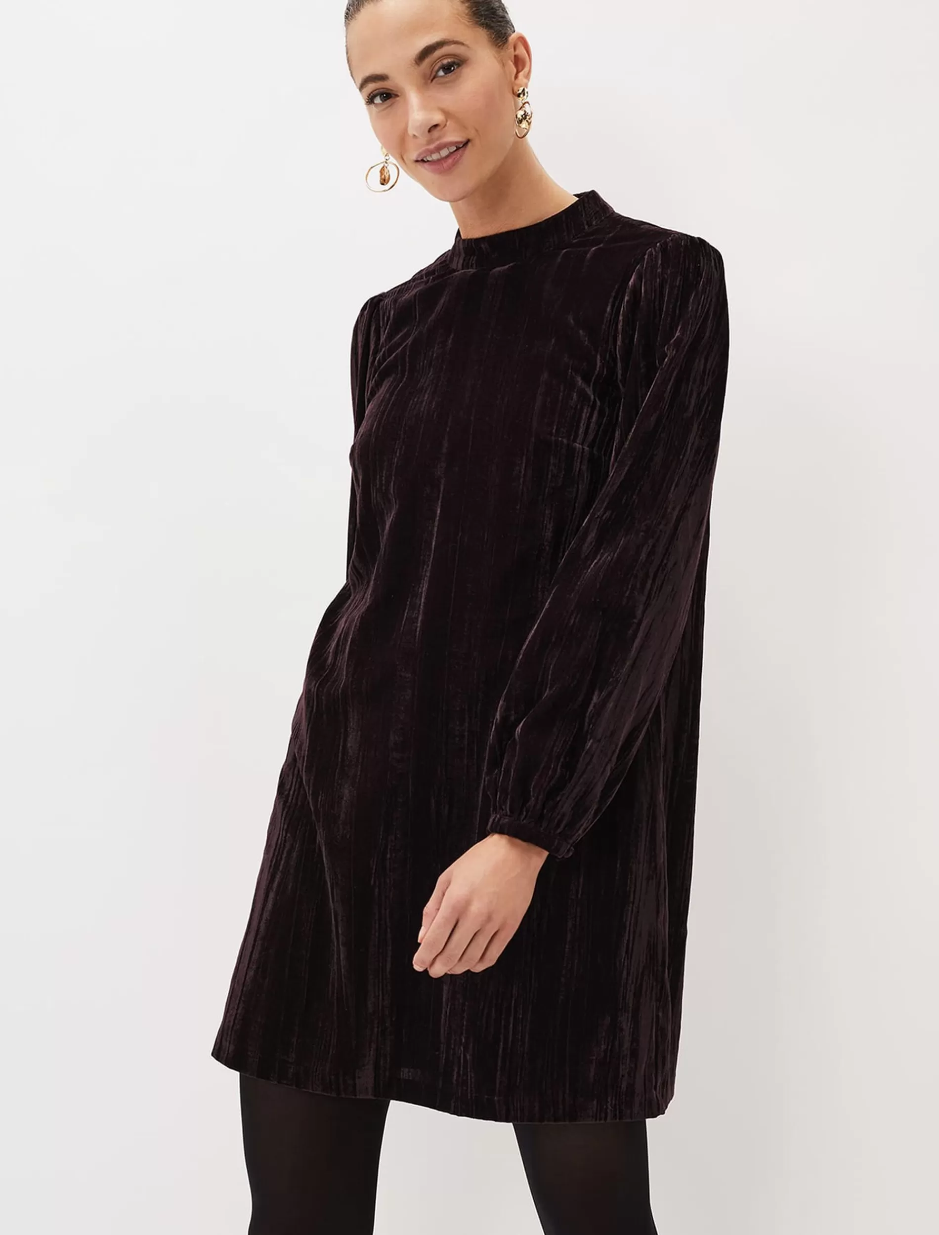 Phase Eight Jacinda Velvet Shift Dress Aubergine Cheap