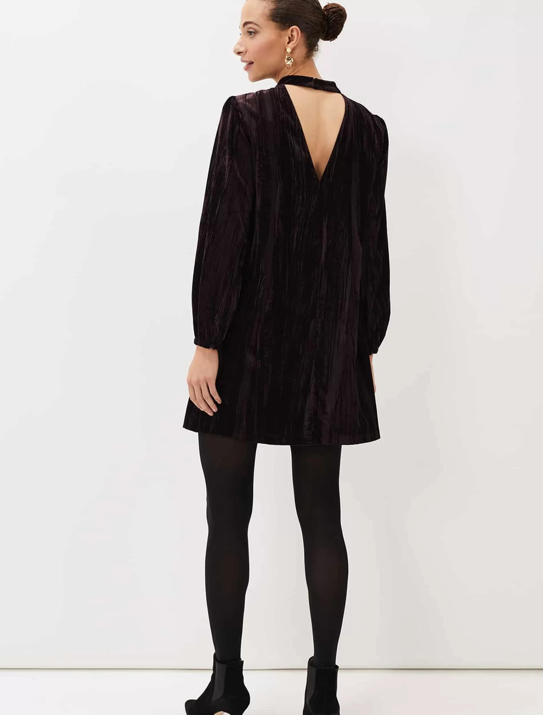 Phase Eight Jacinda Velvet Shift Dress Aubergine Cheap
