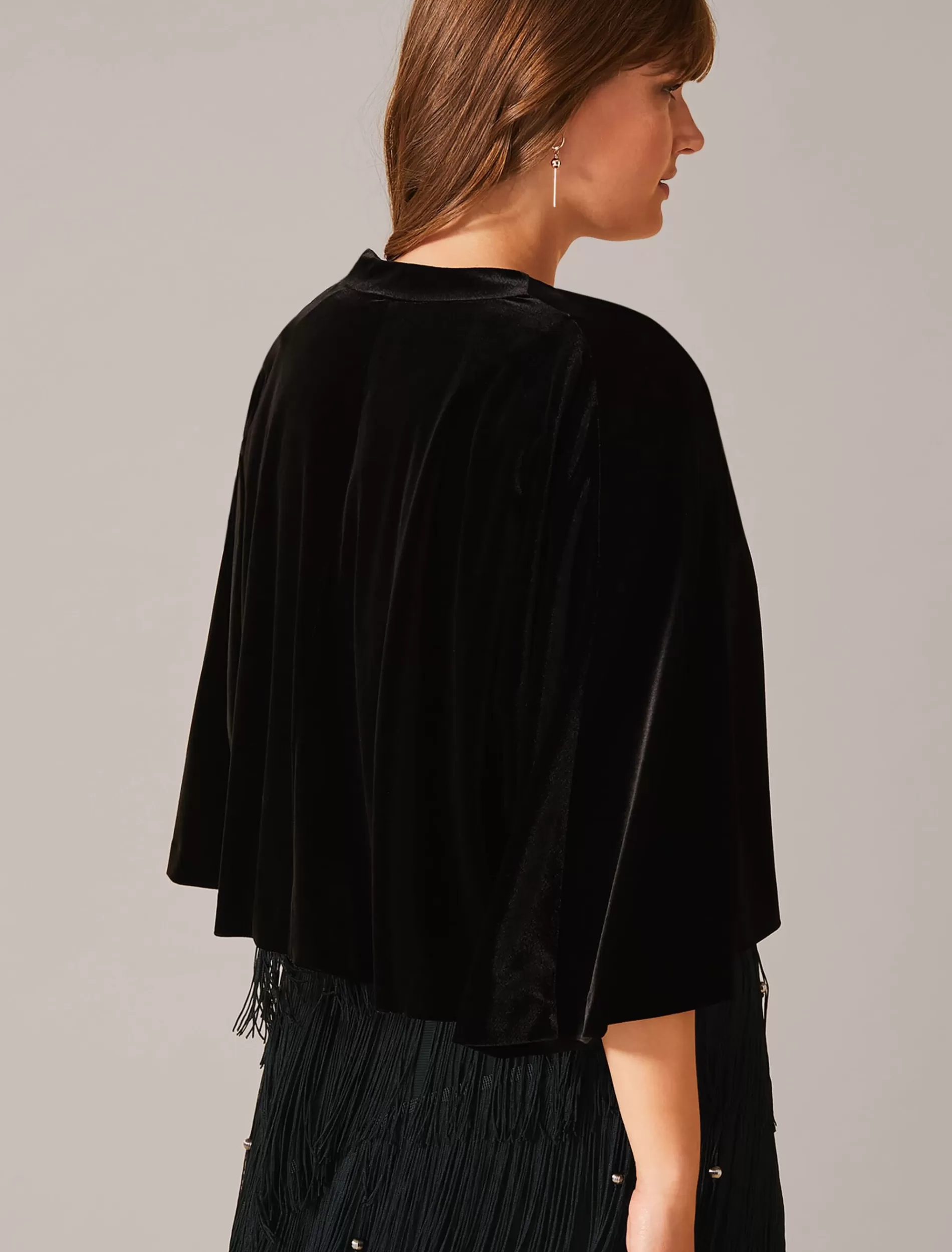 Phase Eight Jackie Velvet Jacket Black Online