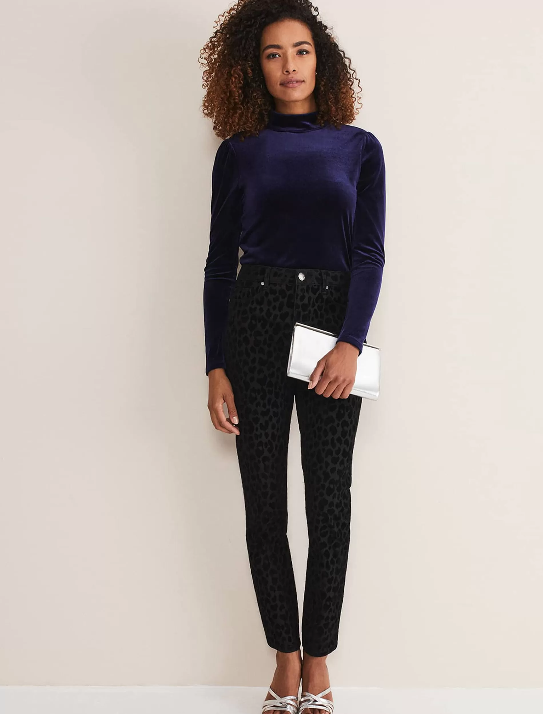 Phase Eight Jaimie Flocked Jeans Black Fashion