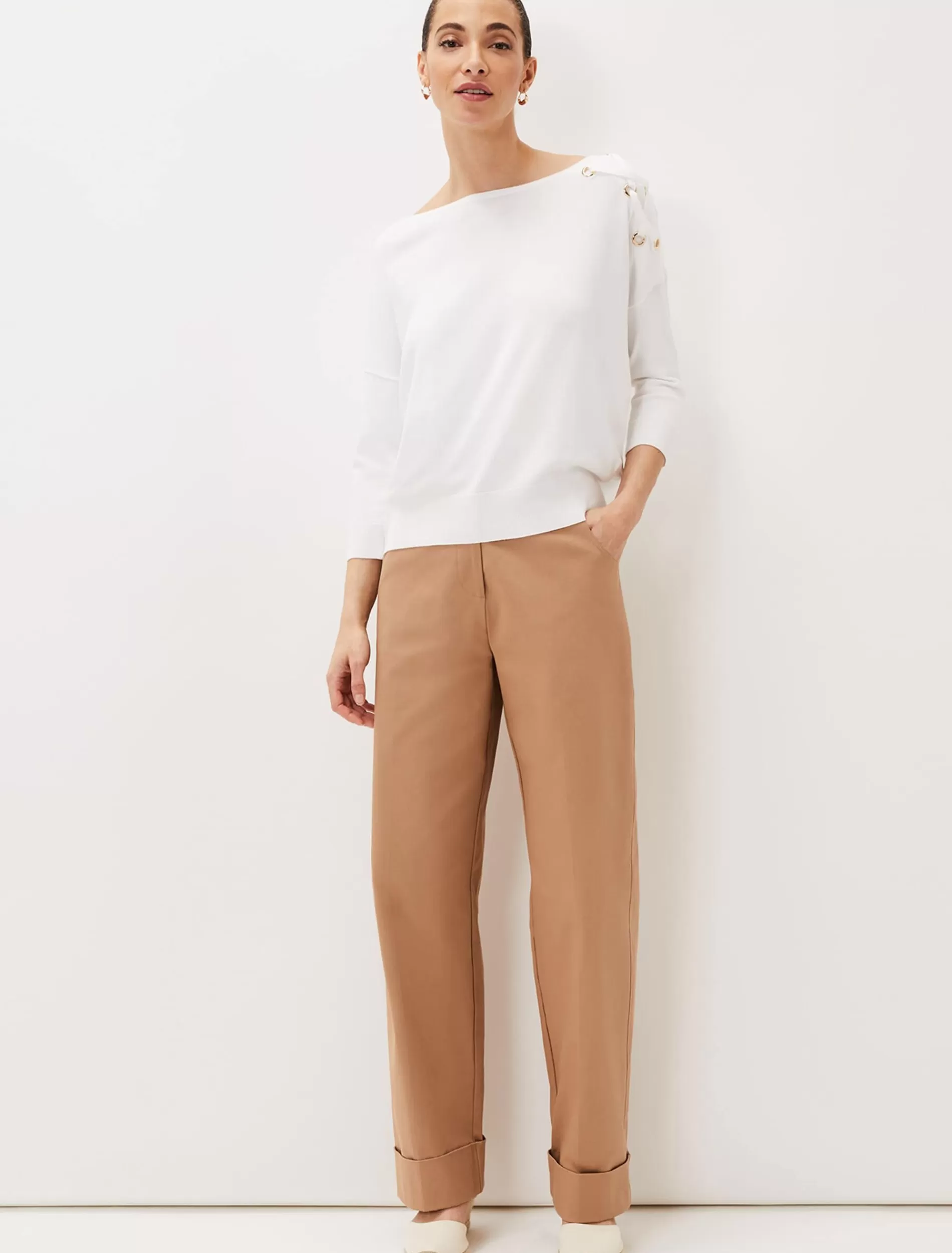 Phase Eight Janette Eyelet Knit Jumper Ivory Best