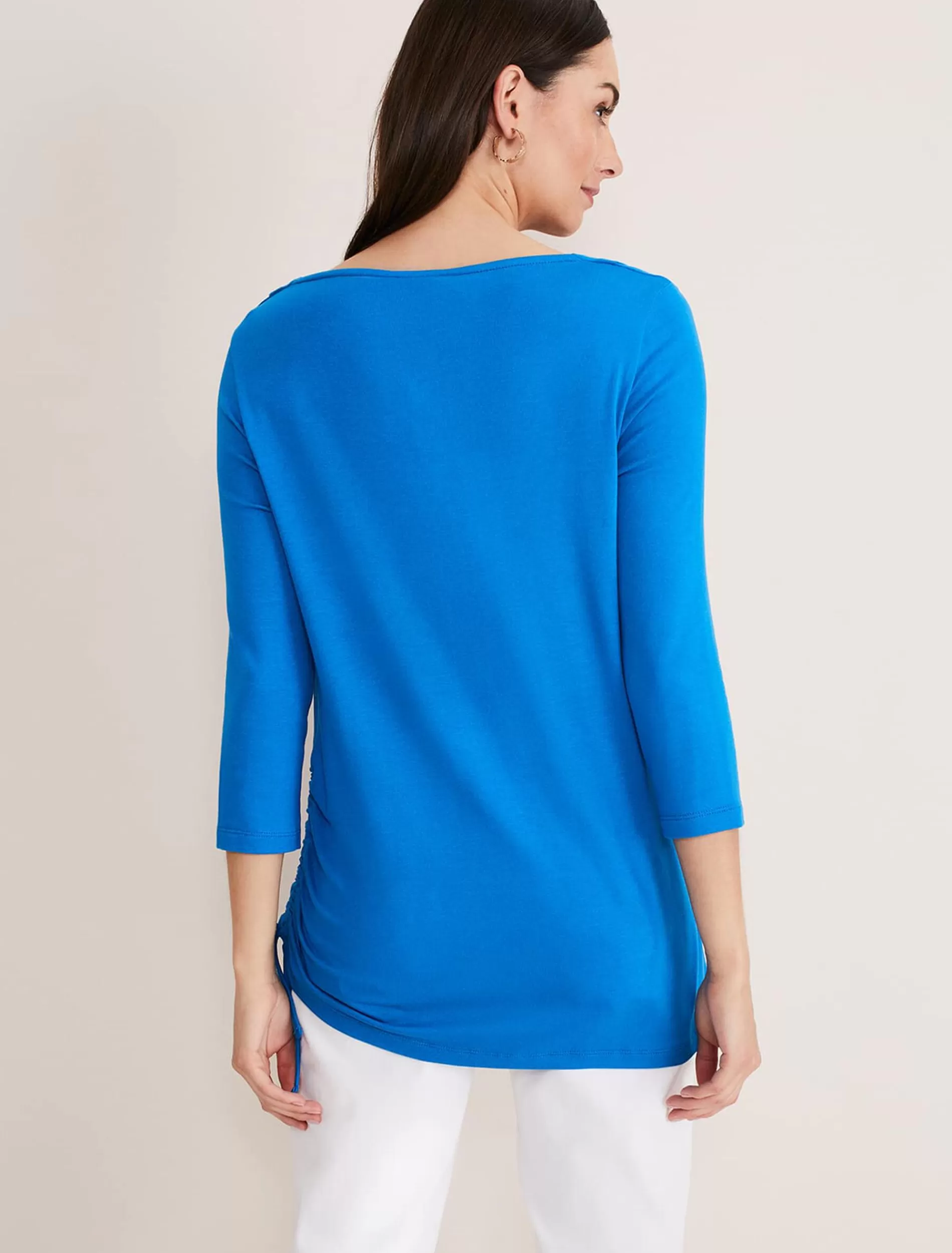 Phase Eight Jazmin Ruched Side Top Bright Blue Cheap