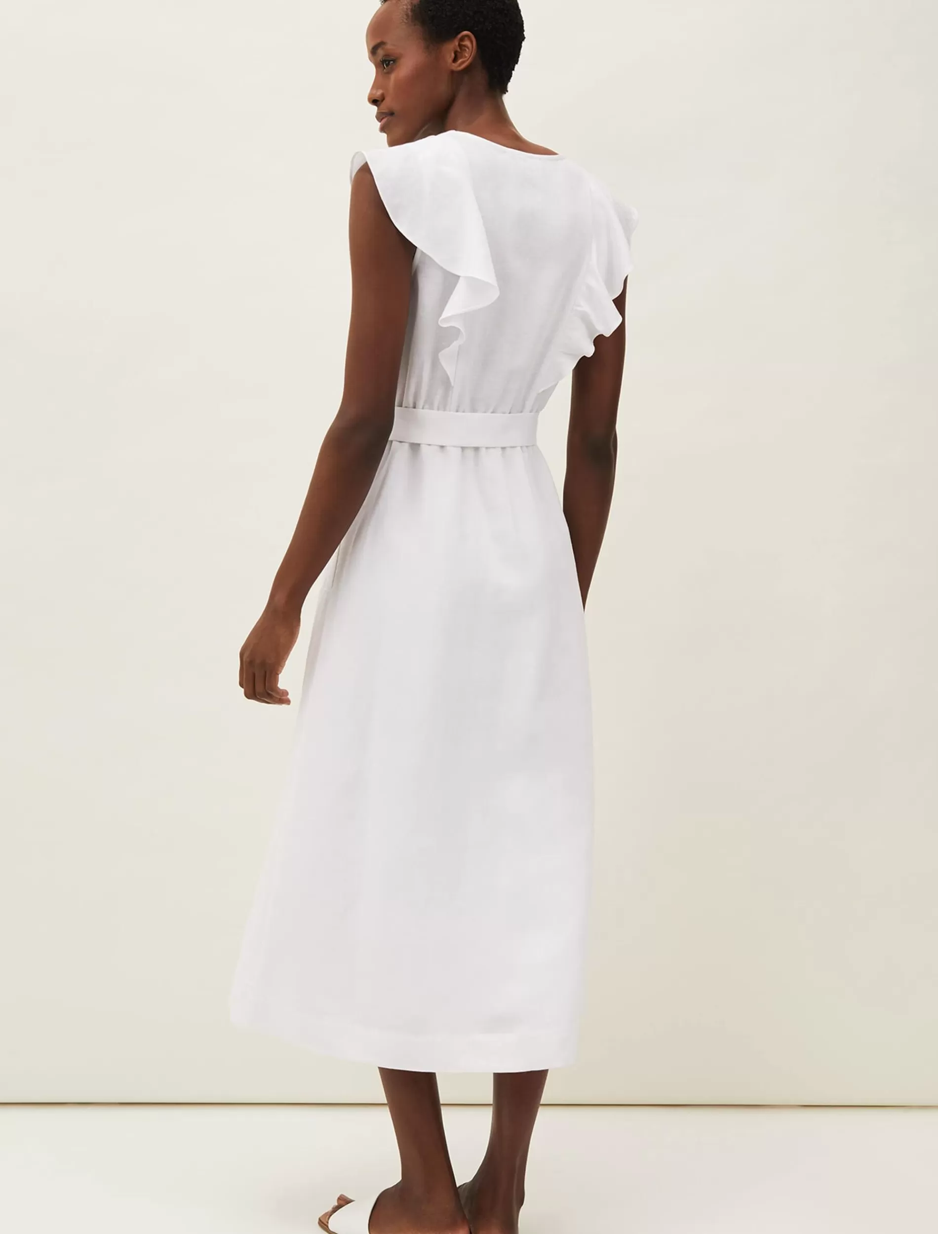 Phase Eight Jemima Linen Shirt Dress White Best