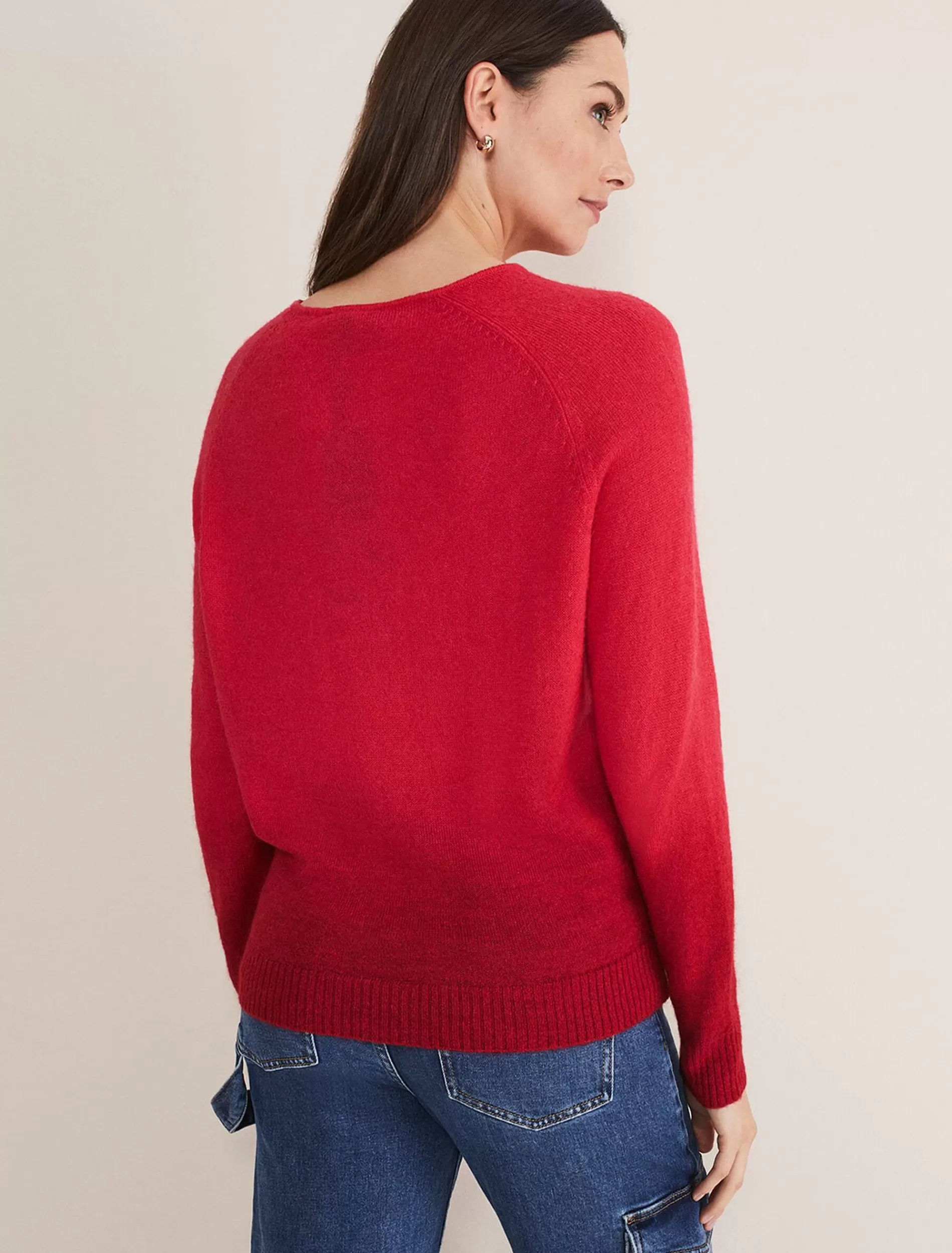 Phase Eight Jen Mohair Dip Dye Knit Hot Pink Sale