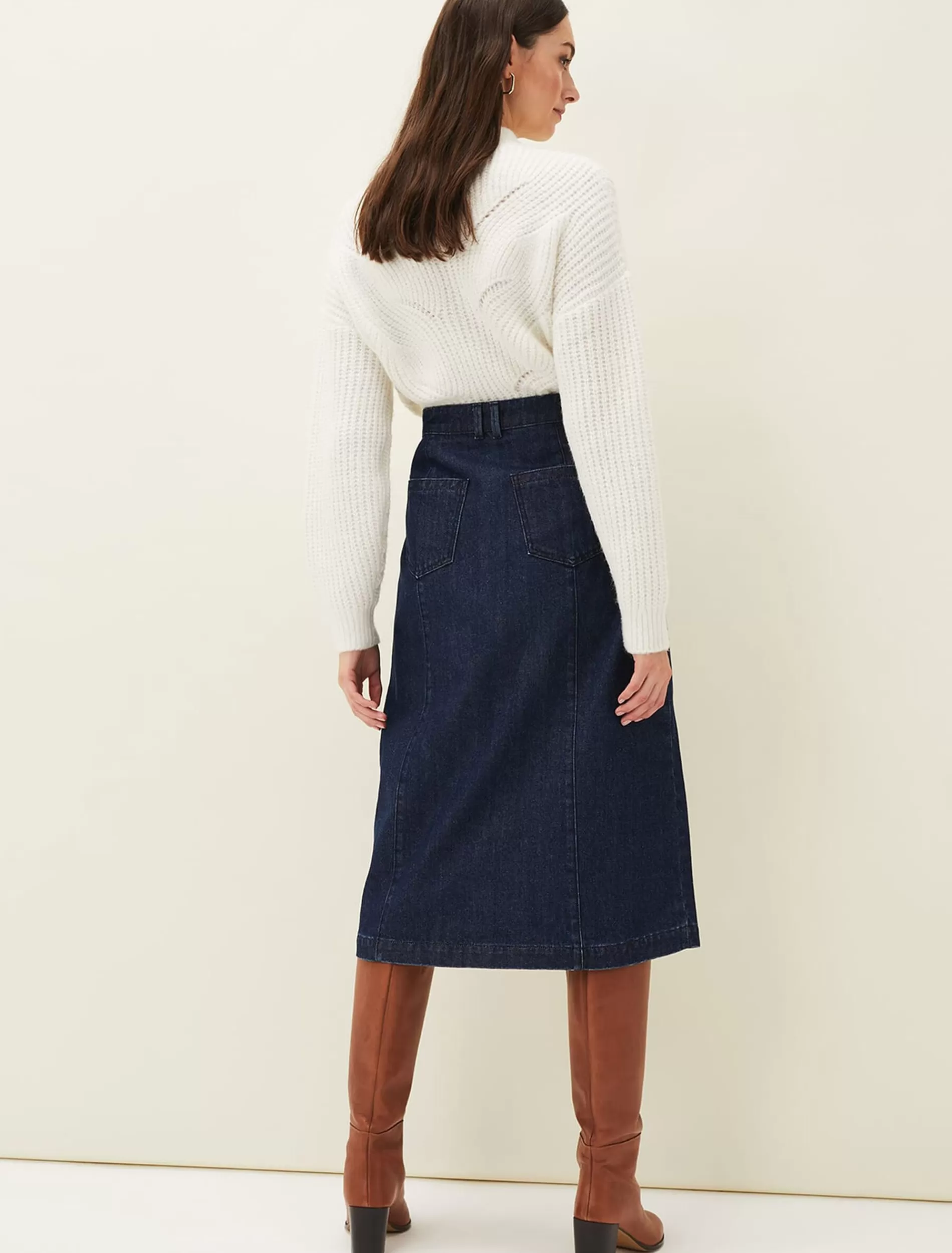 Phase Eight Jessa Midi Pencil Skirt Denim Shop