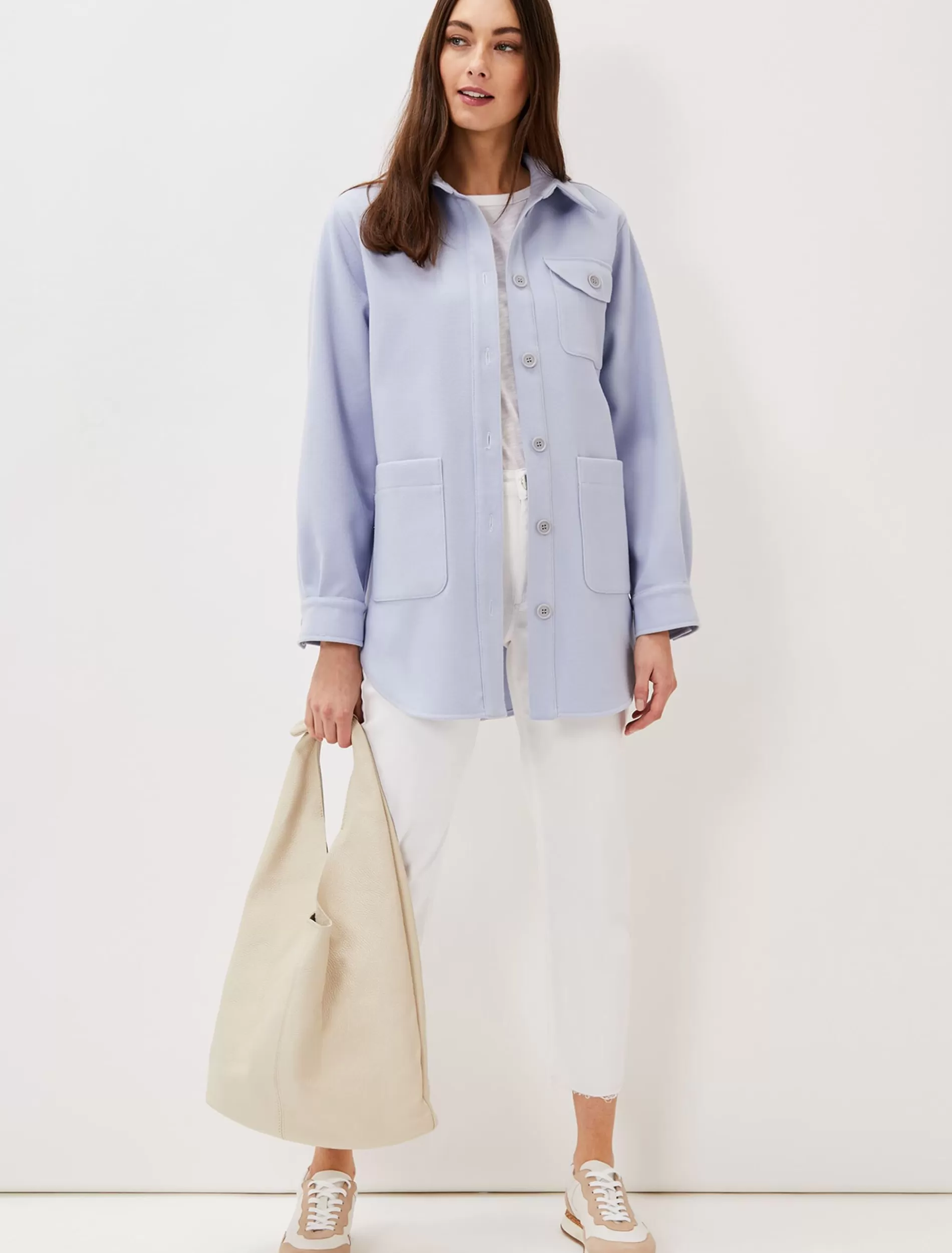 Phase Eight Jessica Shacket Powder Blue Outlet