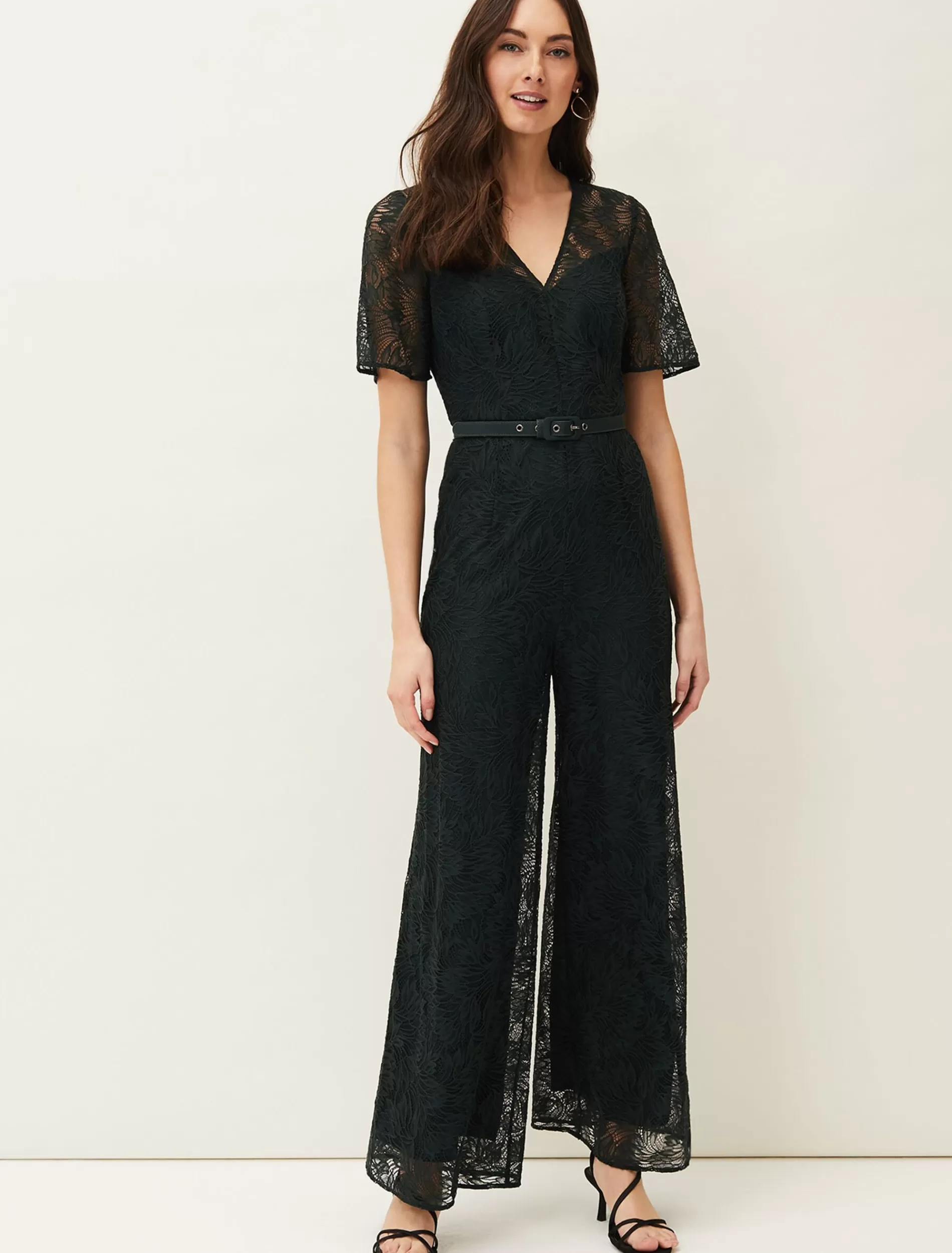 Phase Eight Jilly Lace Jumpsuit Pine Outlet
