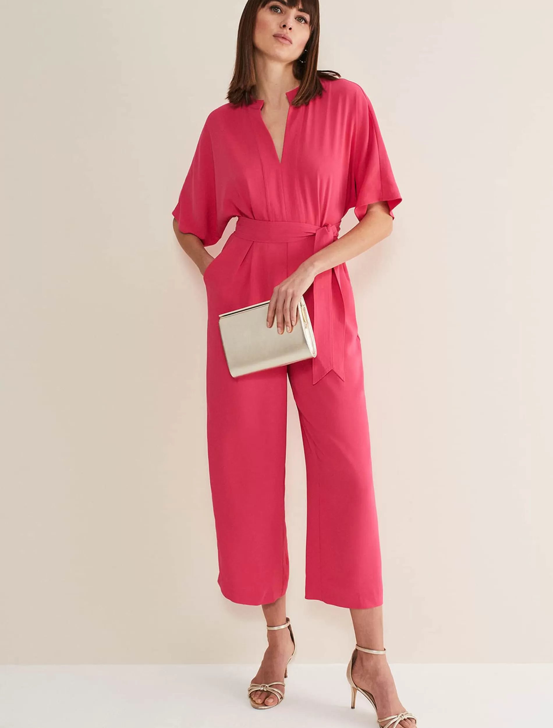 Phase Eight Jiya Batwing Jumpsuit Pink Fashion