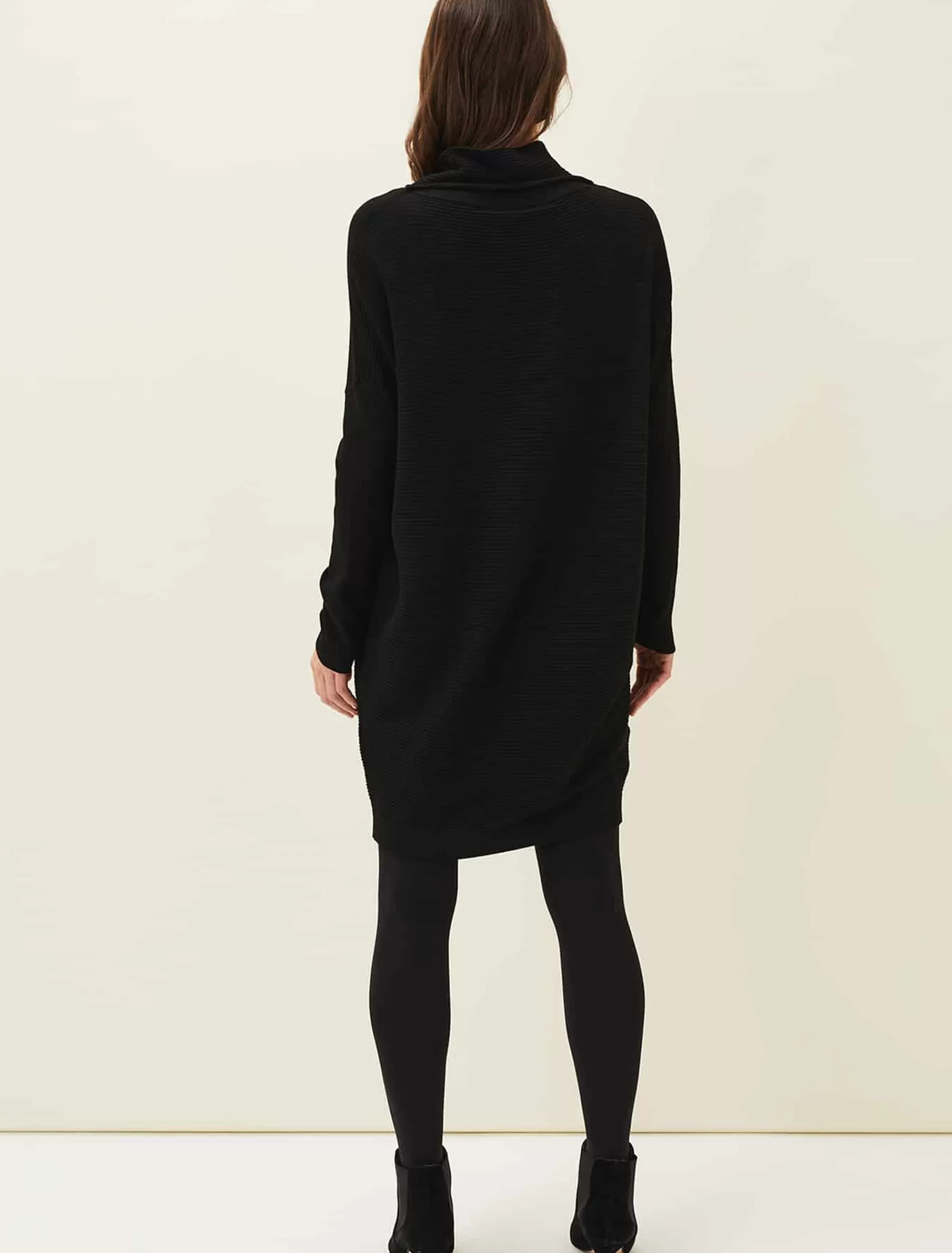 Phase Eight Jocelin Roll Neck Knit Dress Black Cheap