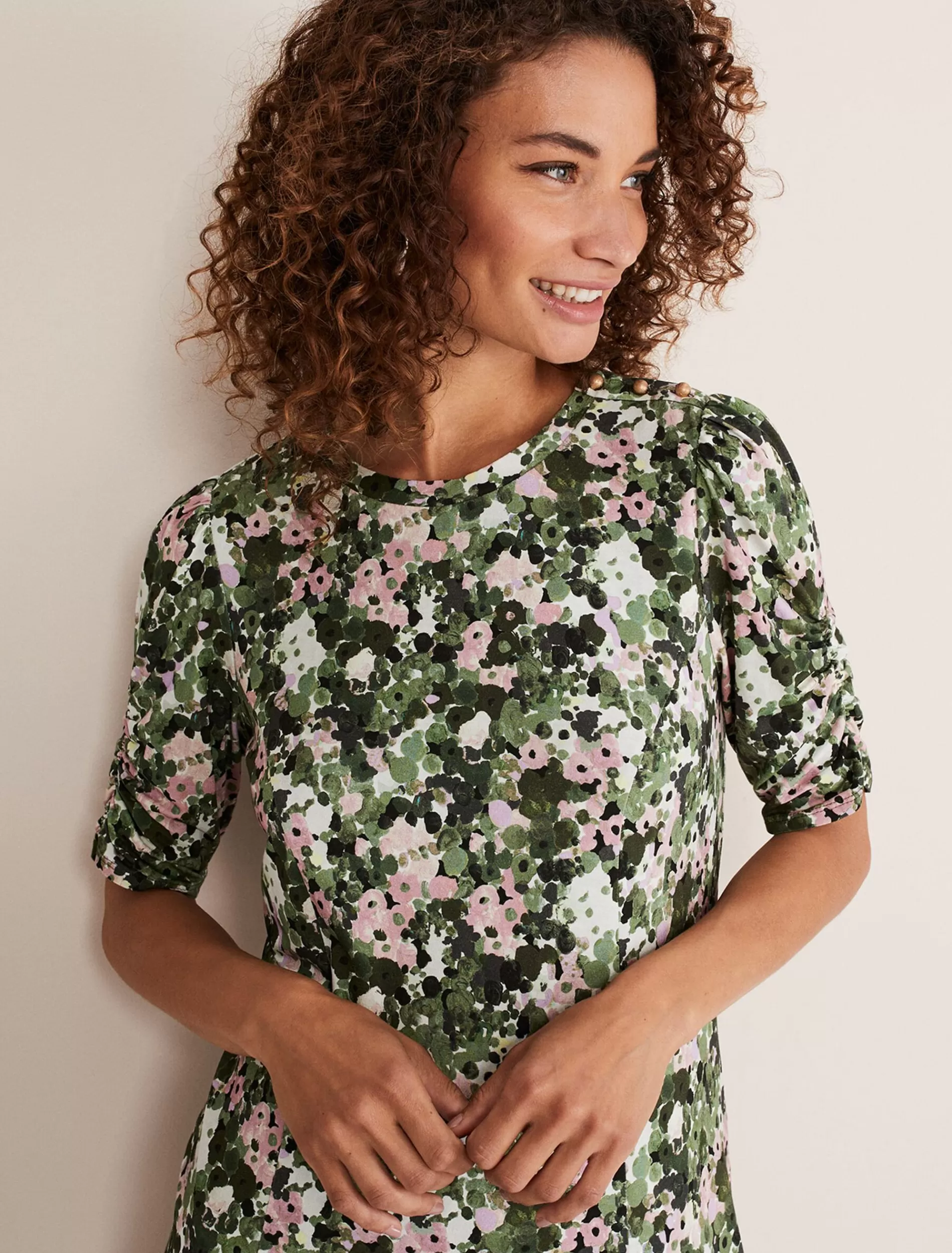 Phase Eight Jolee Printed Jersey Dress Green Multi Outlet