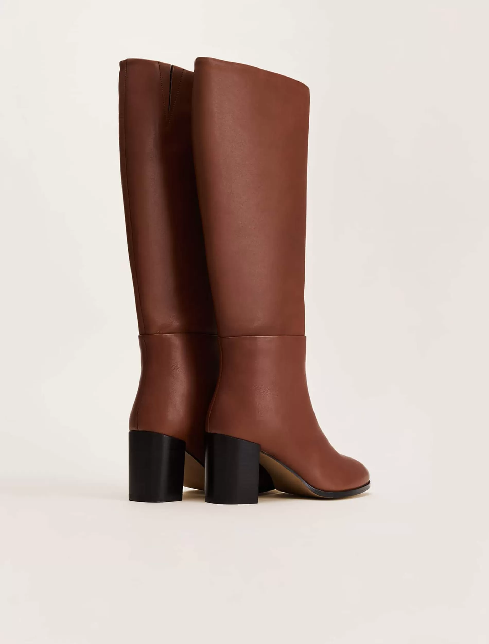 Phase Eight Jordan Leather Long Knee Boots Tan Discount