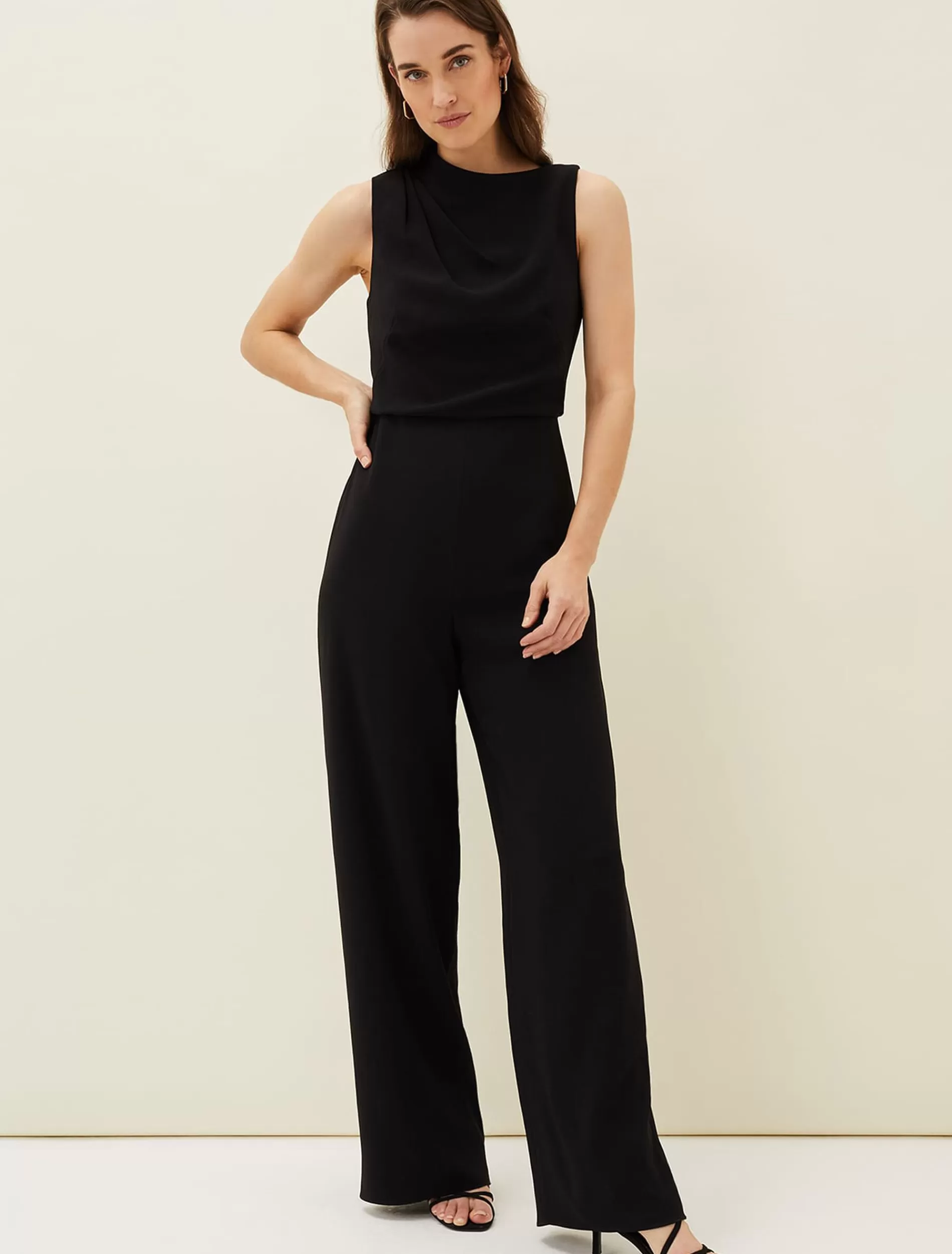 Phase Eight Jovie Wide Leg Jumpsuit Black Clearance
