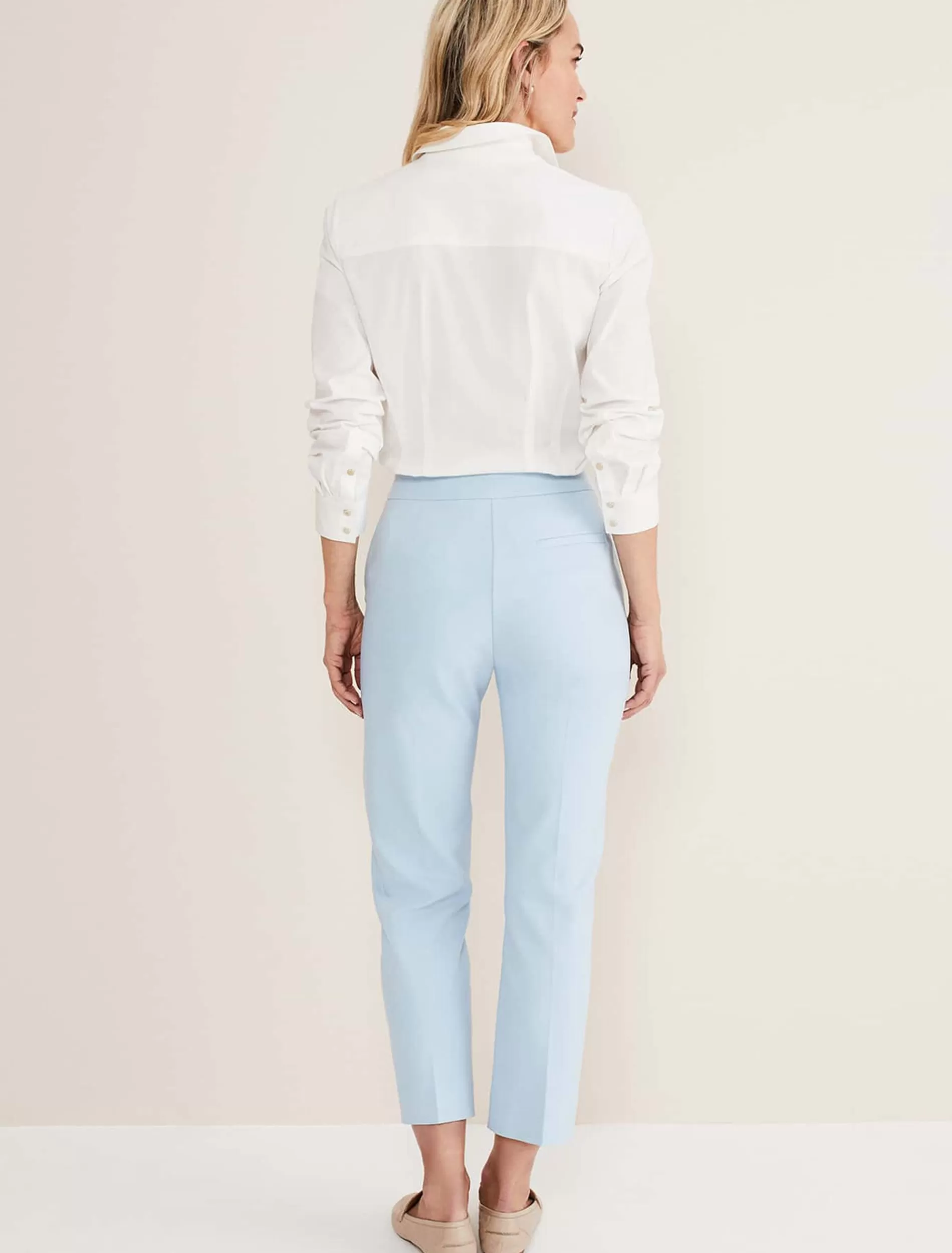 Phase Eight Julianna Cropped Straight Leg Trousers Cornflower Blue Online