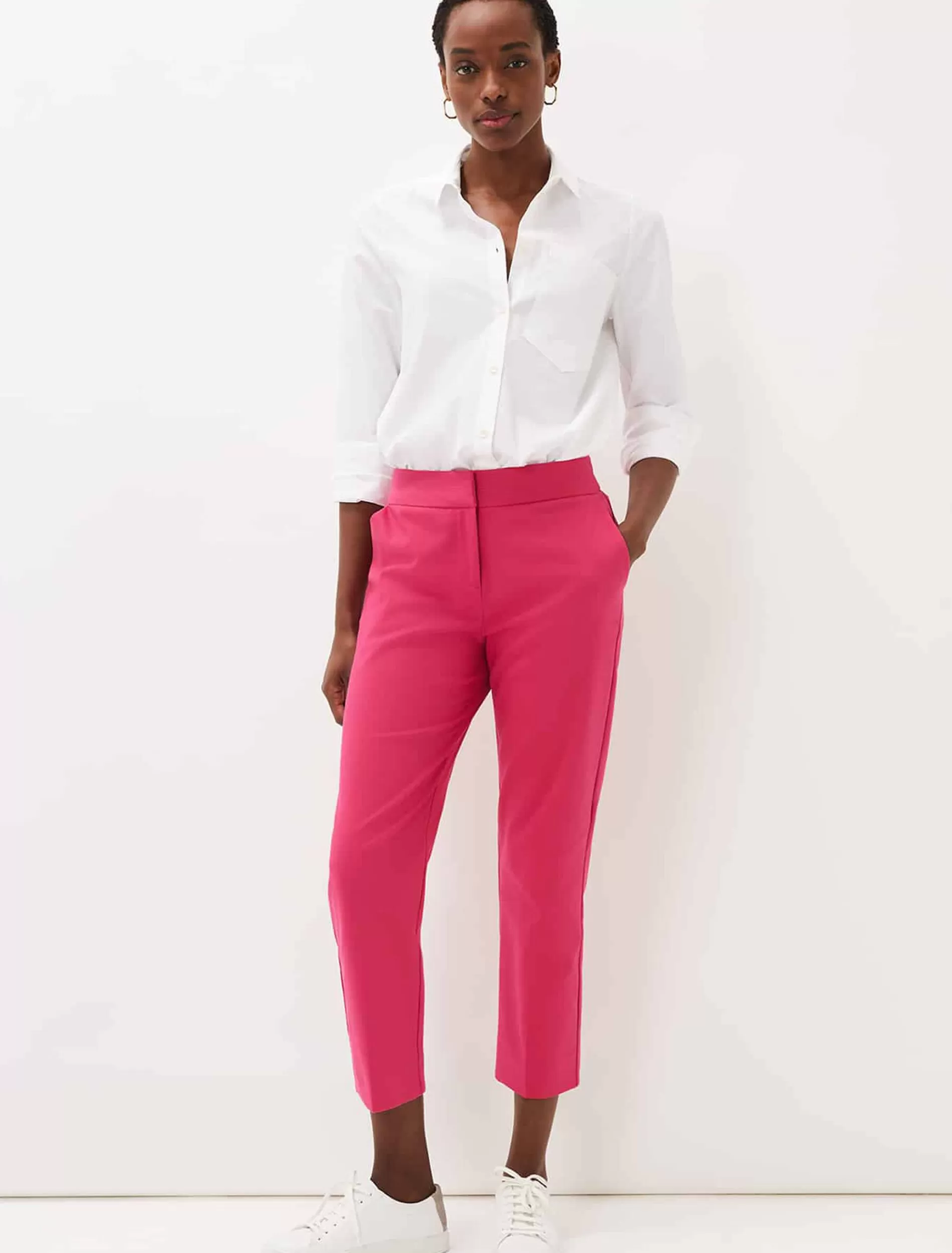 Phase Eight Julianna Cropped Tapered Trouser Pink Hot