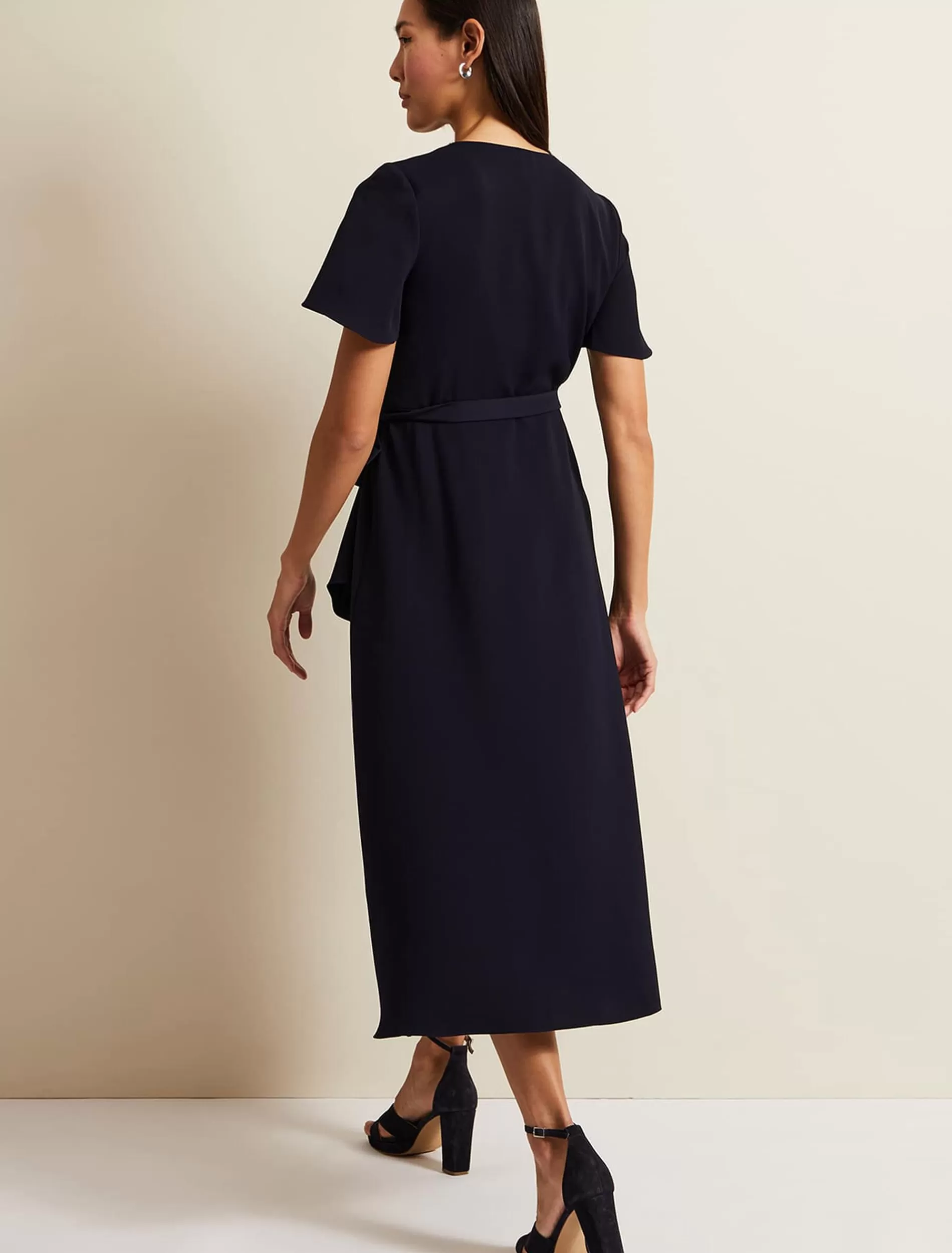 Phase Eight Julissa Frill Wrap Dress Navy Fashion