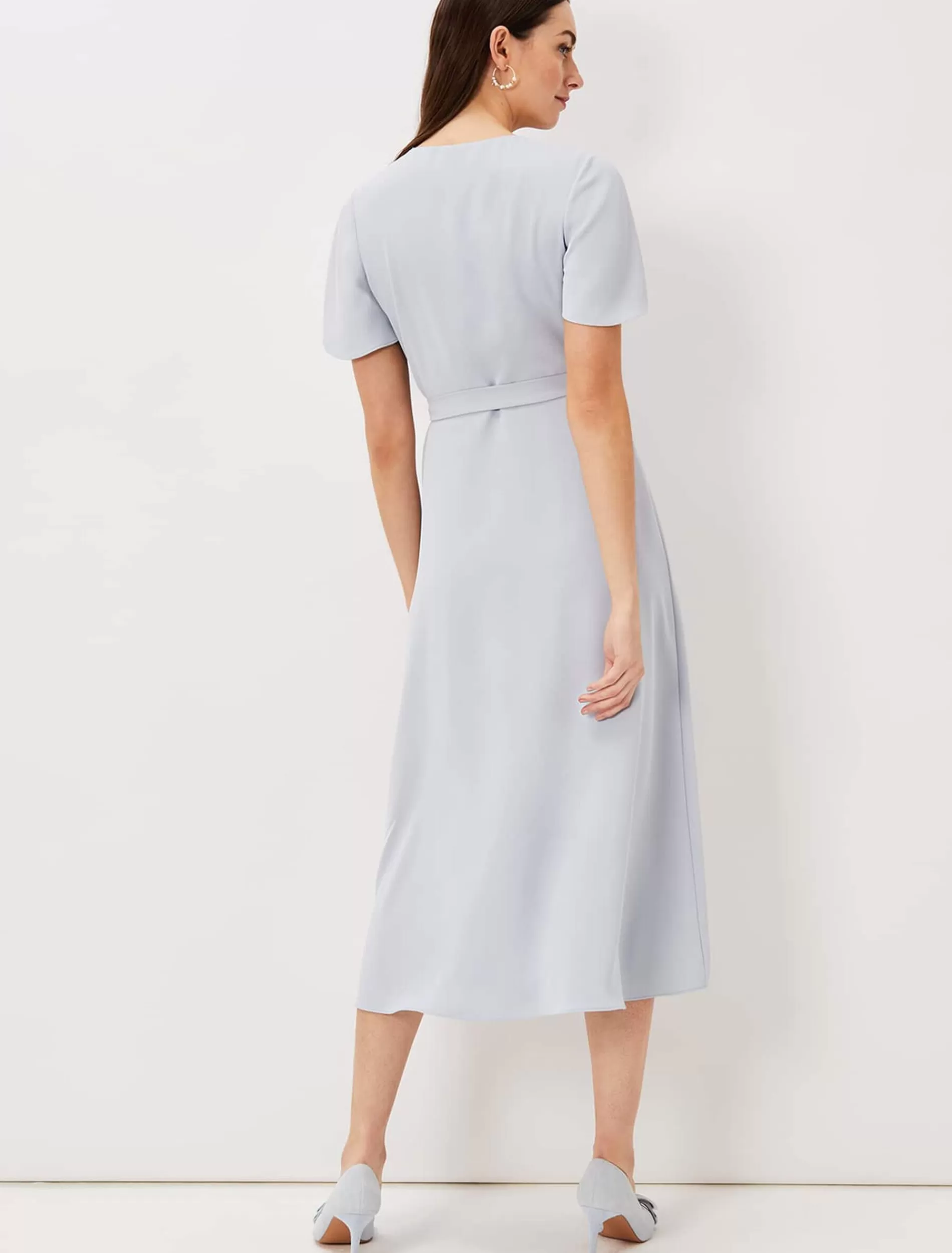 Phase Eight Julissa Ruffle Wrap Midi Dress Mineral Cheap