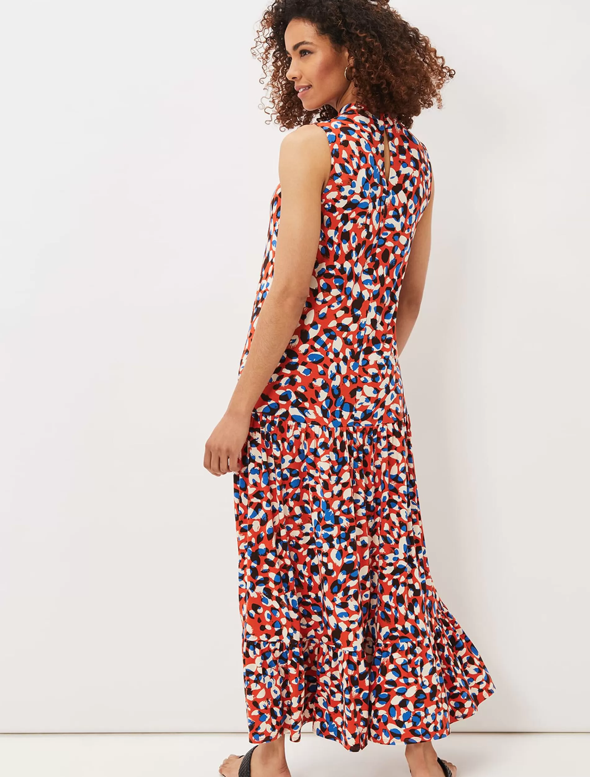 Phase Eight Kamilla High Neck Printed Maxi Dress Multi-Coloured Outlet