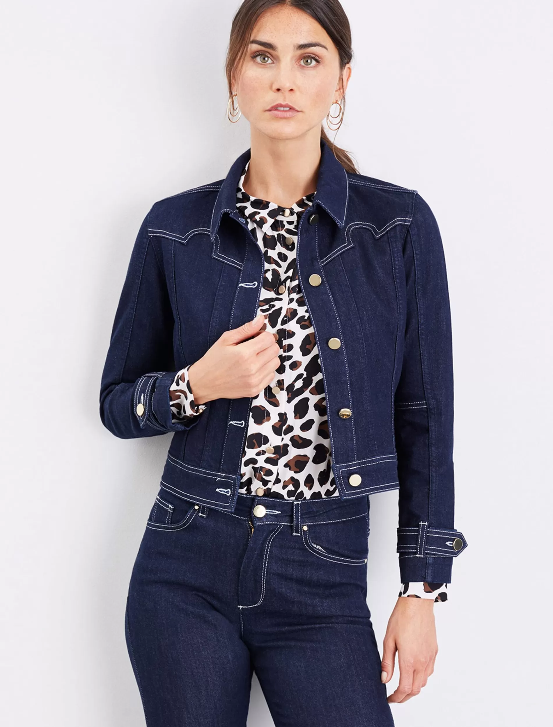 Phase Eight Kandra Smart Denim Jacket Indigo Online
