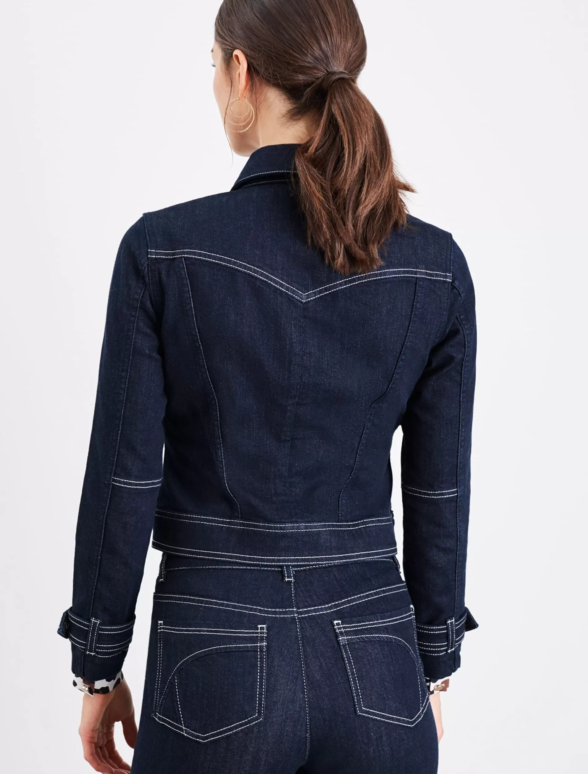 Phase Eight Kandra Smart Denim Jacket Indigo Online