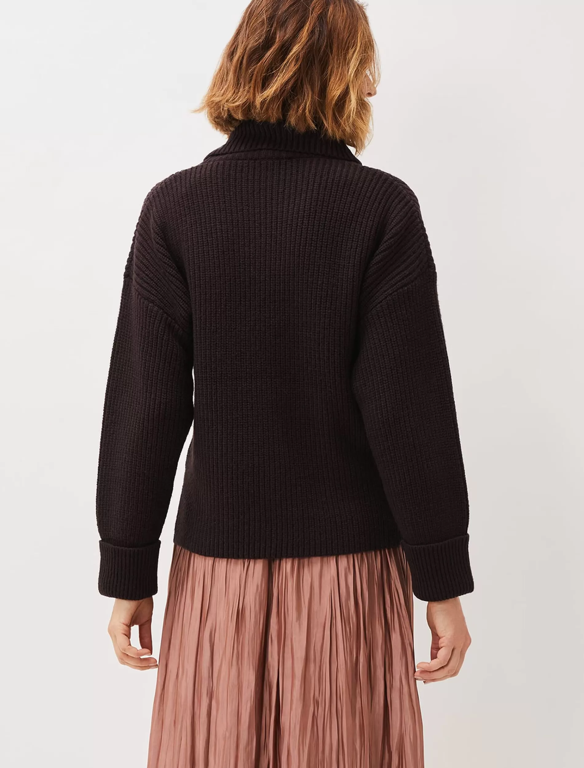 Phase Eight Karine Chunky Knit Jumper Espresso New